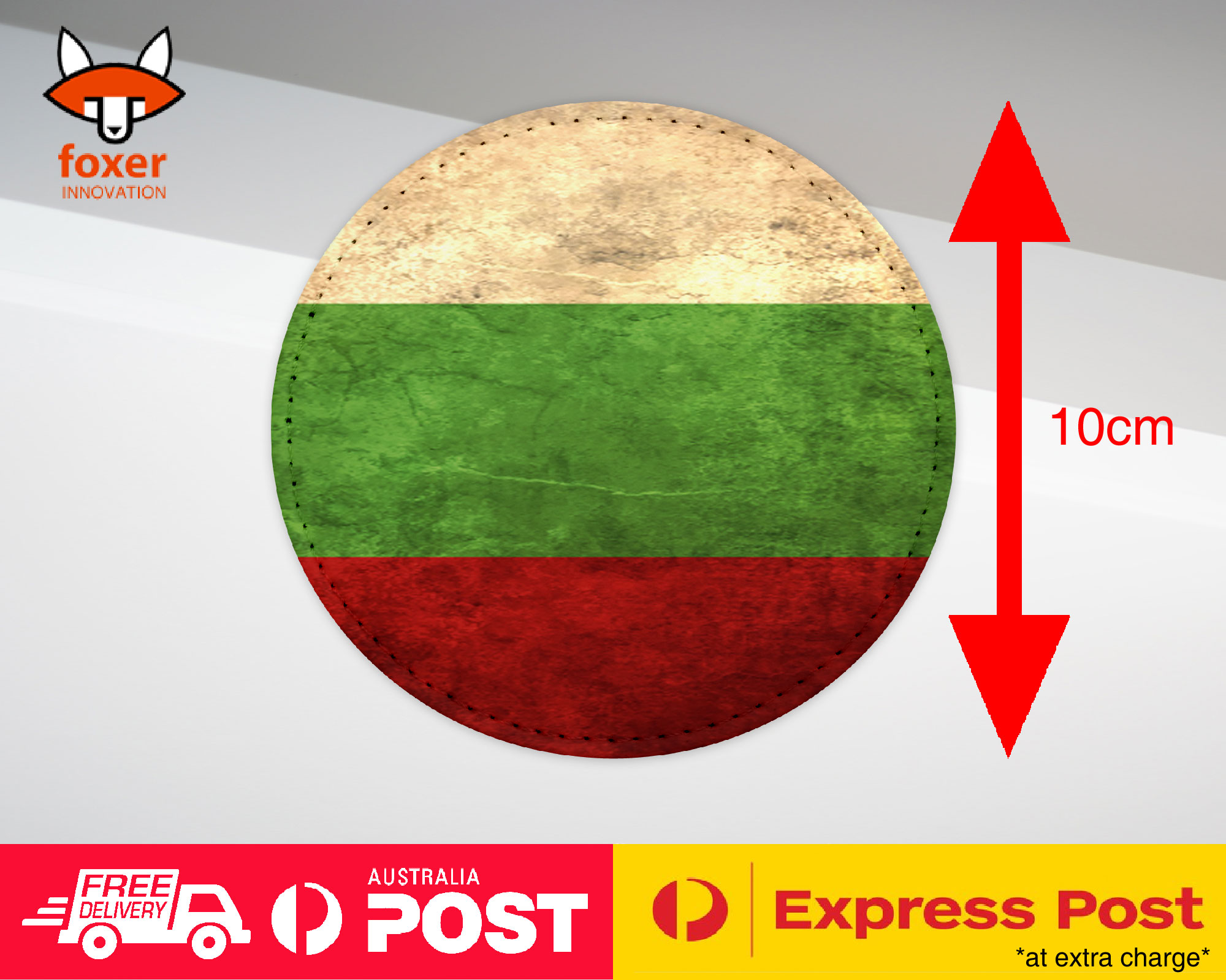 COASTER COFFEE DRINKING MAT|BULGARIA COUNTRY FLAG 24