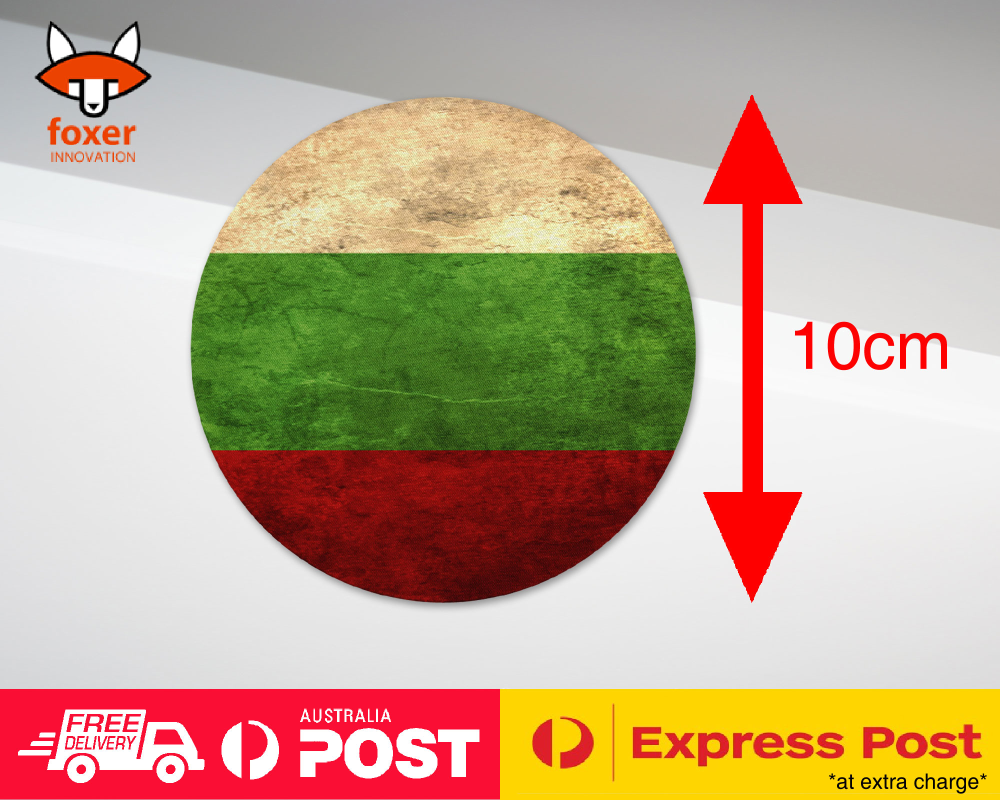 COASTER COFFEE DRINKING MAT|BULGARIA COUNTRY FLAG 24