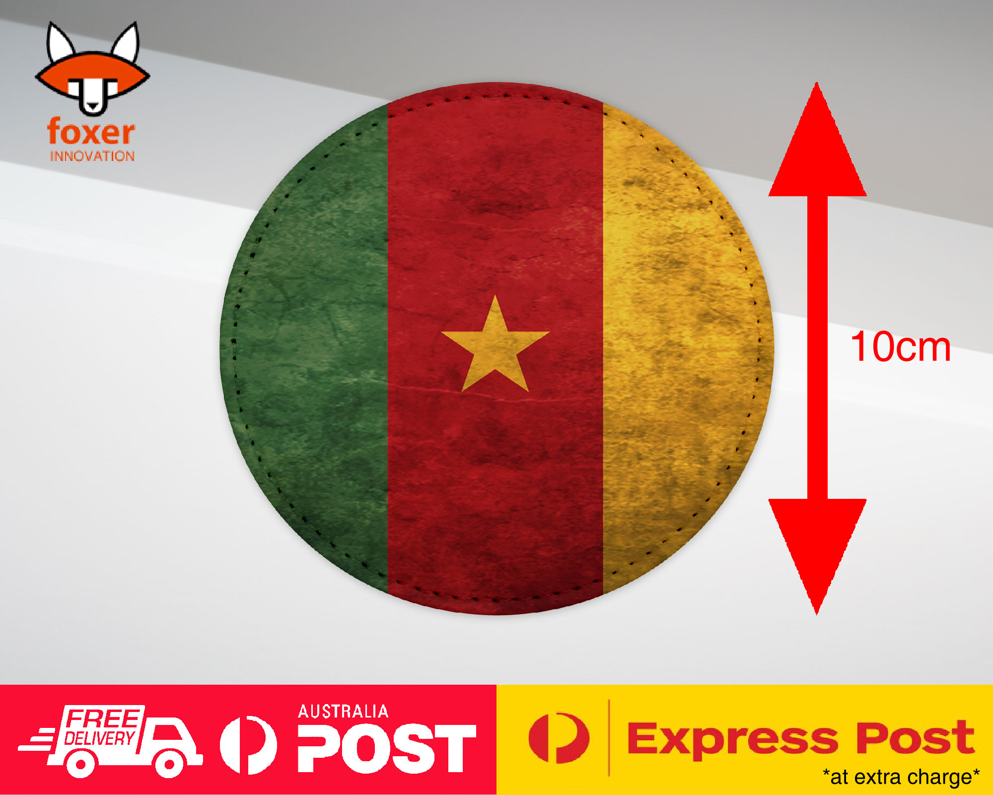 COASTER COFFEE DRINKING MAT|CAMEROON COUNTRY FLAG 27