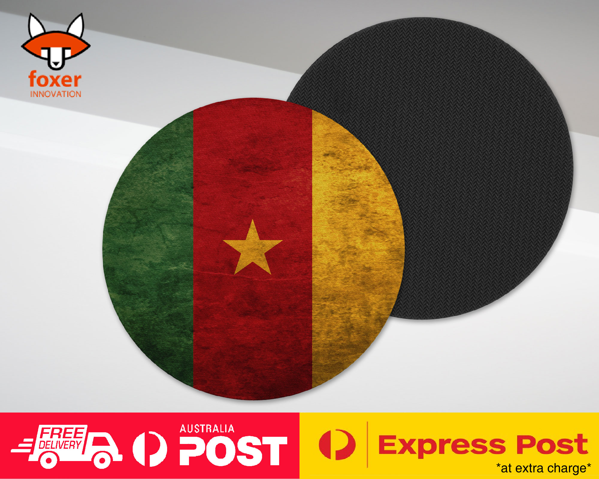 COASTER COFFEE DRINKING MAT|CAMEROON COUNTRY FLAG 27