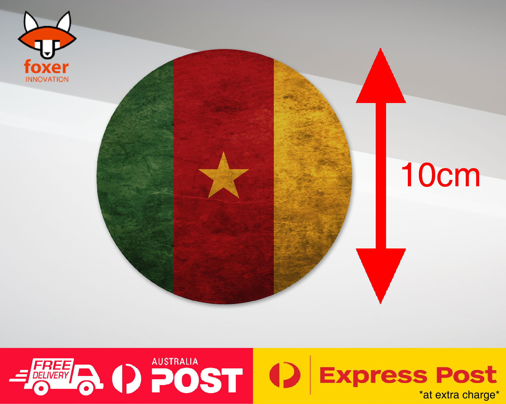 COASTER COFFEE DRINKING MAT|CAMEROON COUNTRY FLAG 27