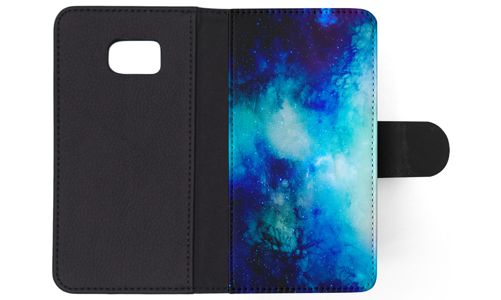 FLIP CASE FOR SAMSUNG GALAXY|WATERCOLOR SPACE BLUE ART 1 - Picture 114 of 120