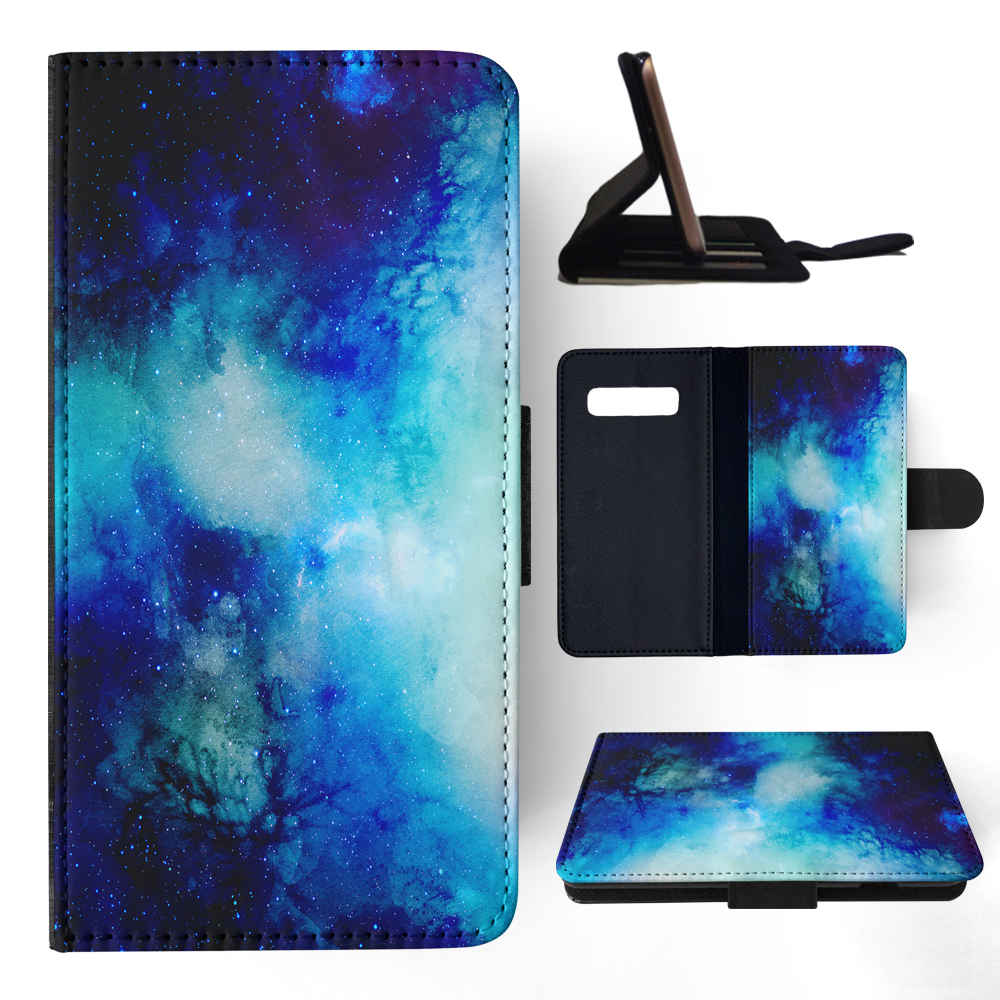 FLIP CASE FOR SAMSUNG GALAXY|WATERCOLOR SPACE BLUE ART 1 - Picture 81 of 120