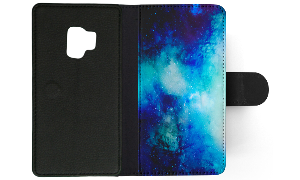 FLIP CASE FOR SAMSUNG GALAXY|WATERCOLOR SPACE BLUE ART 1 - Picture 94 of 120