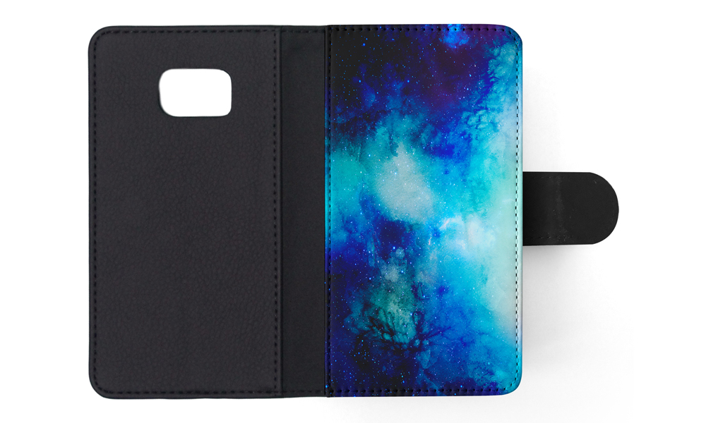 FLIP CASE FOR SAMSUNG GALAXY|WATERCOLOR SPACE BLUE ART 1 - Picture 119 of 120