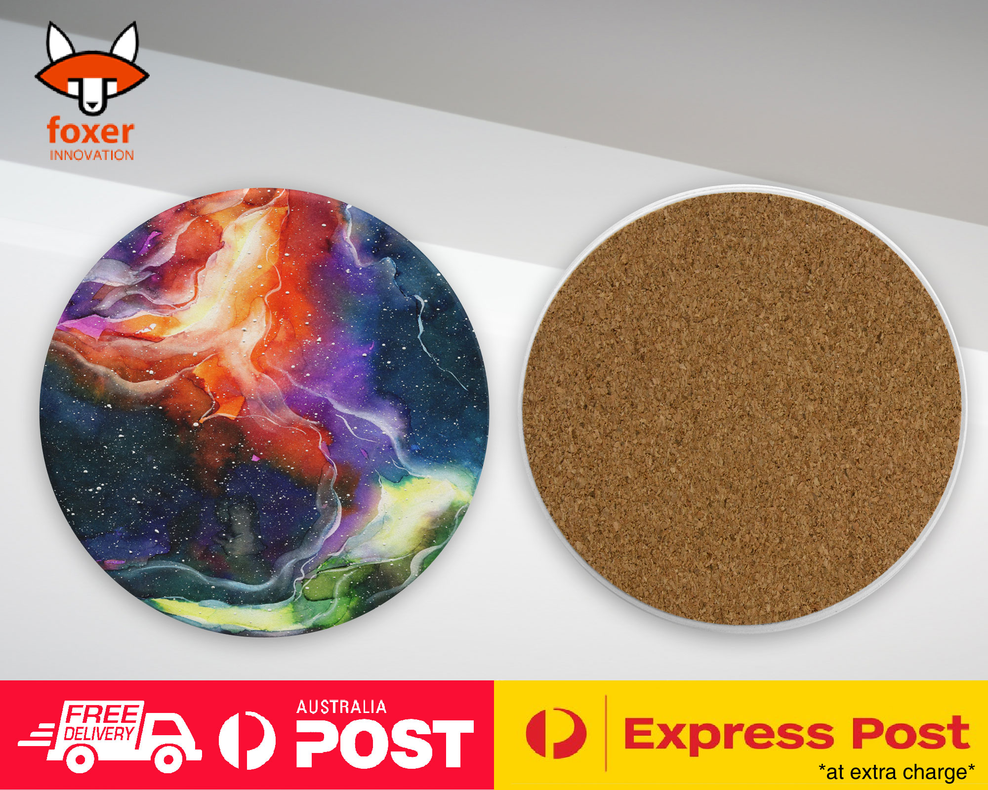 COASTER COFFEE DRINKING MAT|WATERCOLOR SPACE ART 14