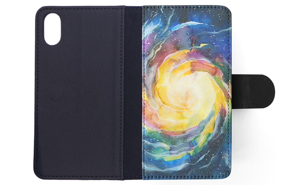 FLIP CASE FOR APPLE IPHONE|WATERCOLOR SPACE ART 15 - Picture 117 of 193
