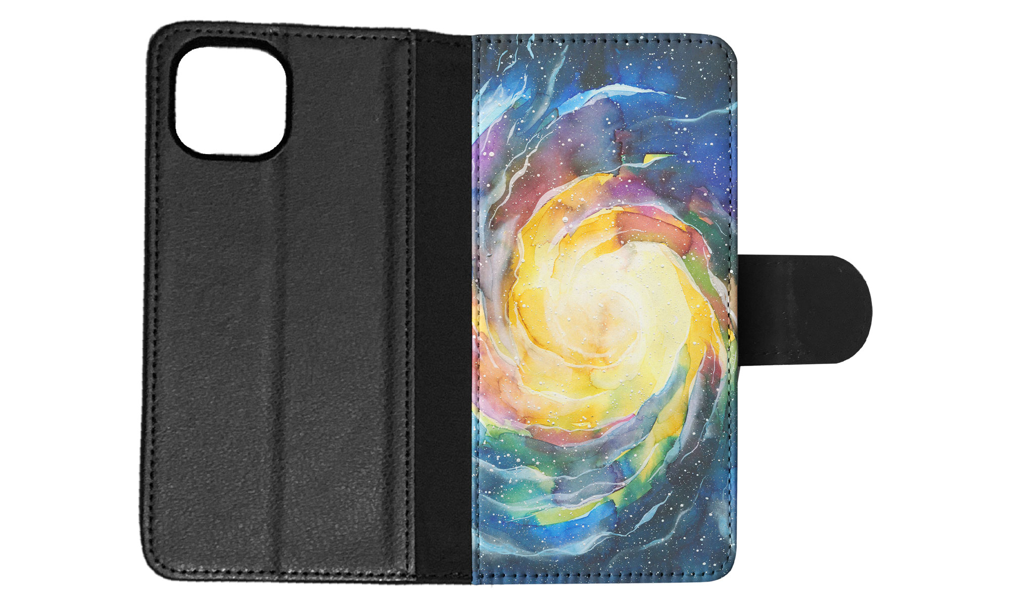FLIP CASE FOR APPLE IPHONE|WATERCOLOR SPACE ART 15 - Picture 59 of 193