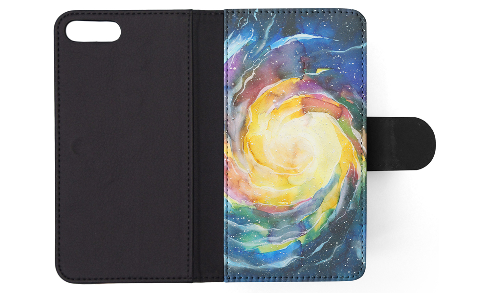 FLIP CASE FOR APPLE IPHONE|WATERCOLOR SPACE ART 15 - Picture 132 of 193
