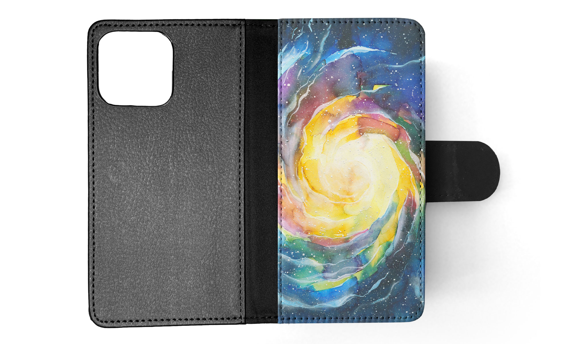 FLIP CASE FOR APPLE IPHONE|WATERCOLOR SPACE ART 15 - Picture 29 of 193