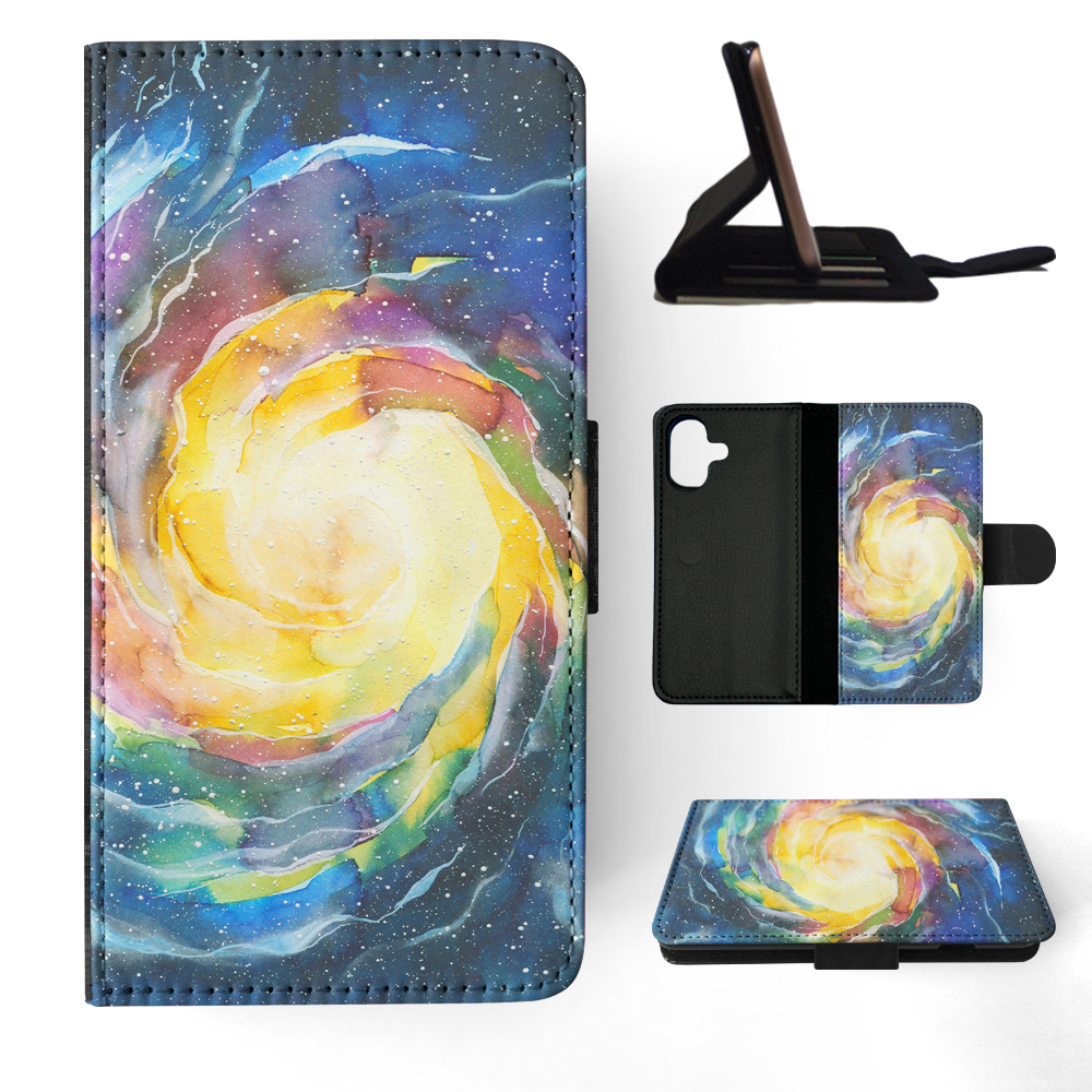 FLIP CASE FOR APPLE IPHONE|WATERCOLOR SPACE ART 15 - Picture 21 of 193