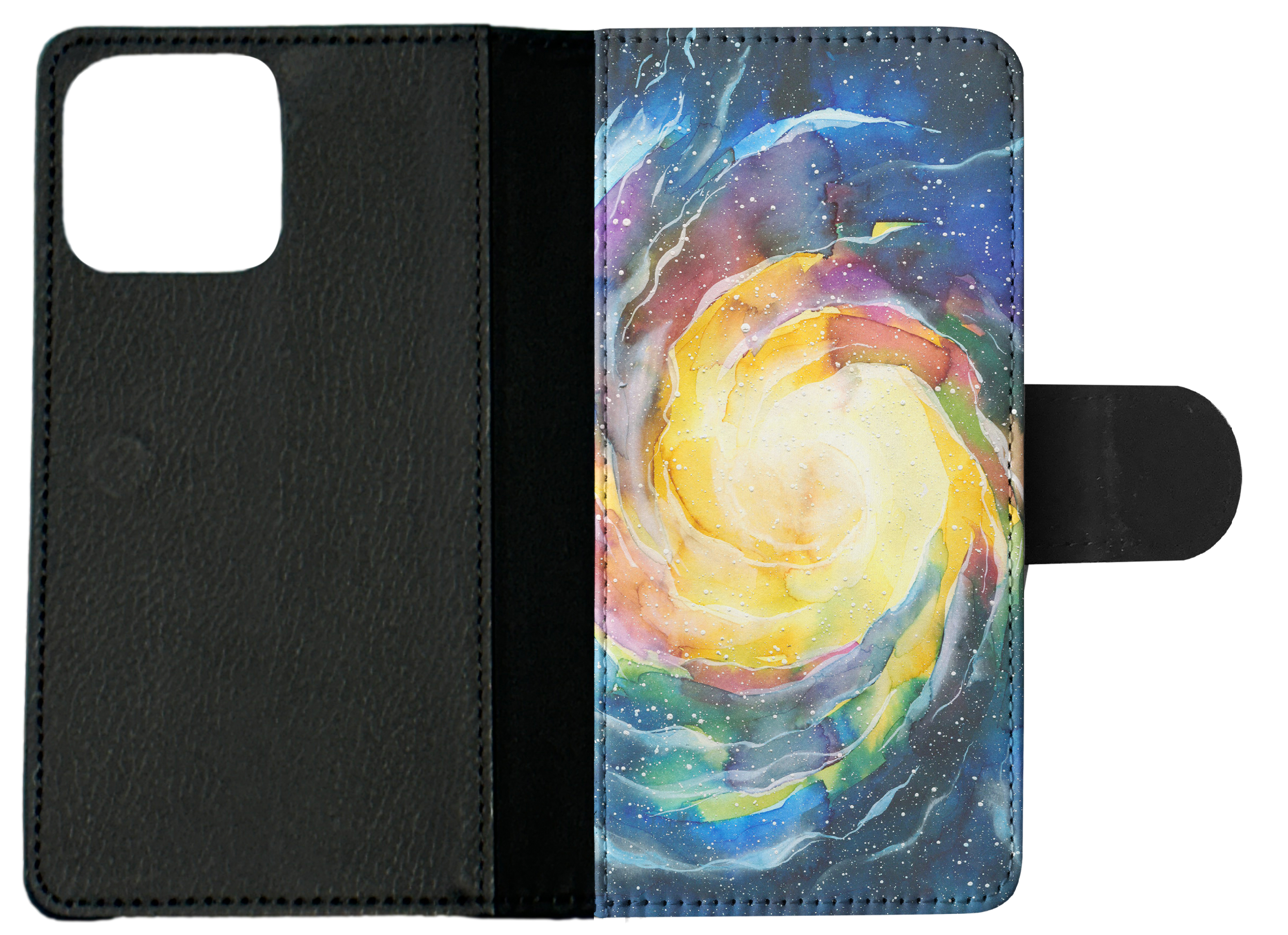 FLIP CASE FOR APPLE IPHONE|WATERCOLOR SPACE ART 15 - Picture 9 of 193