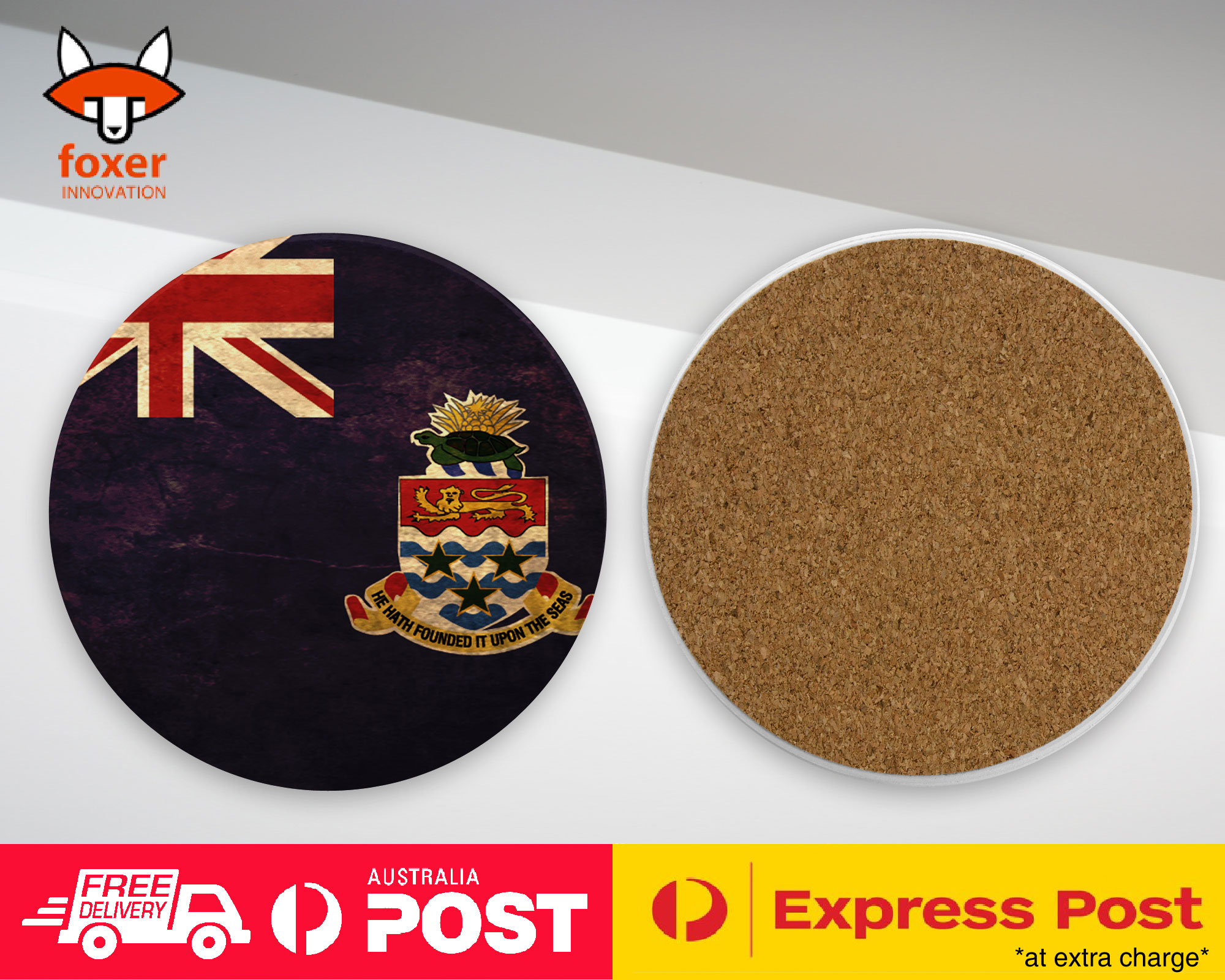 COASTER COFFEE DRINKING MAT|CAYMAN ISLANDS COUNTRY FLAG