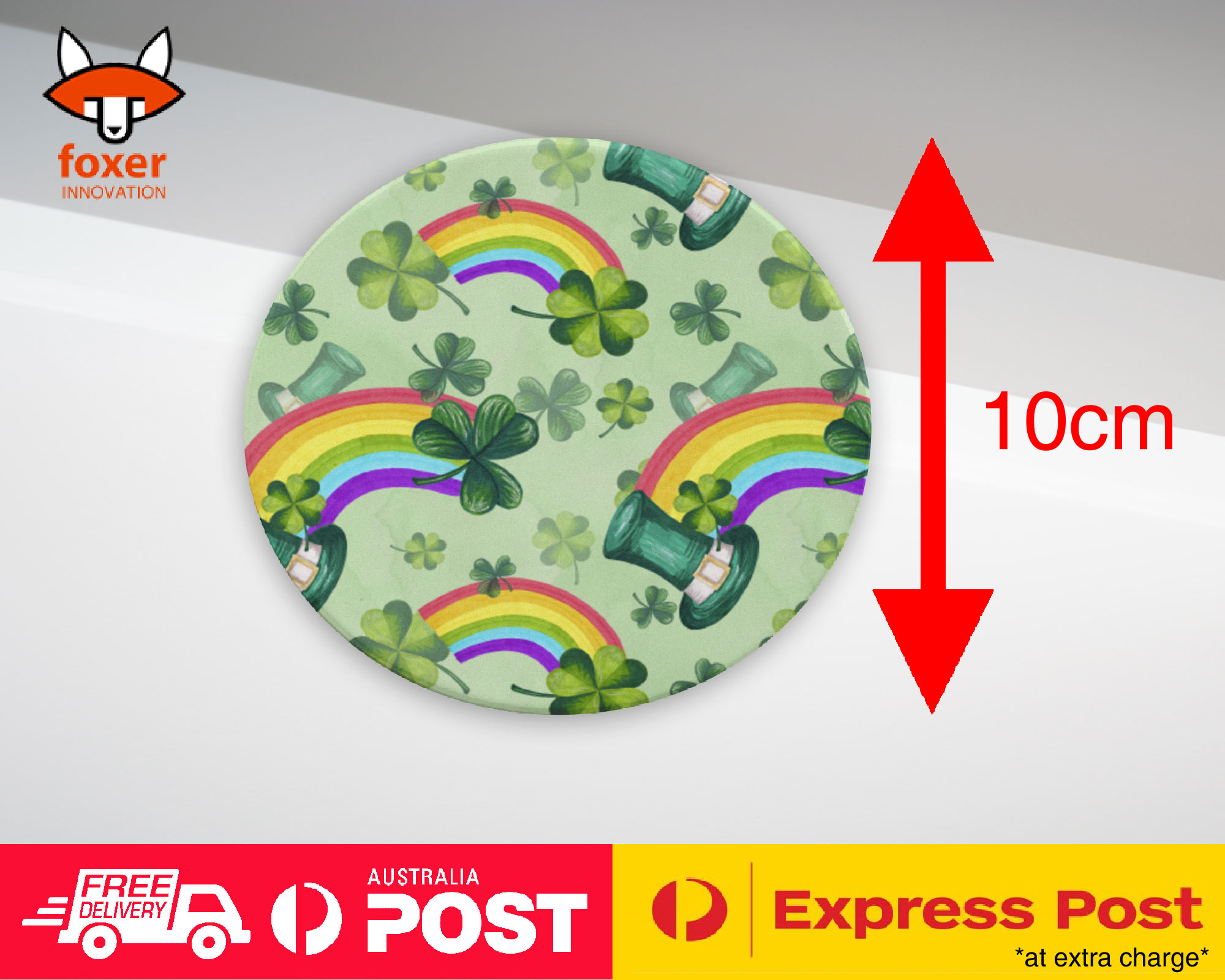 COASTER COFFEE DRINKING MAT|ST PATRICK CLOVER PATTERN 7