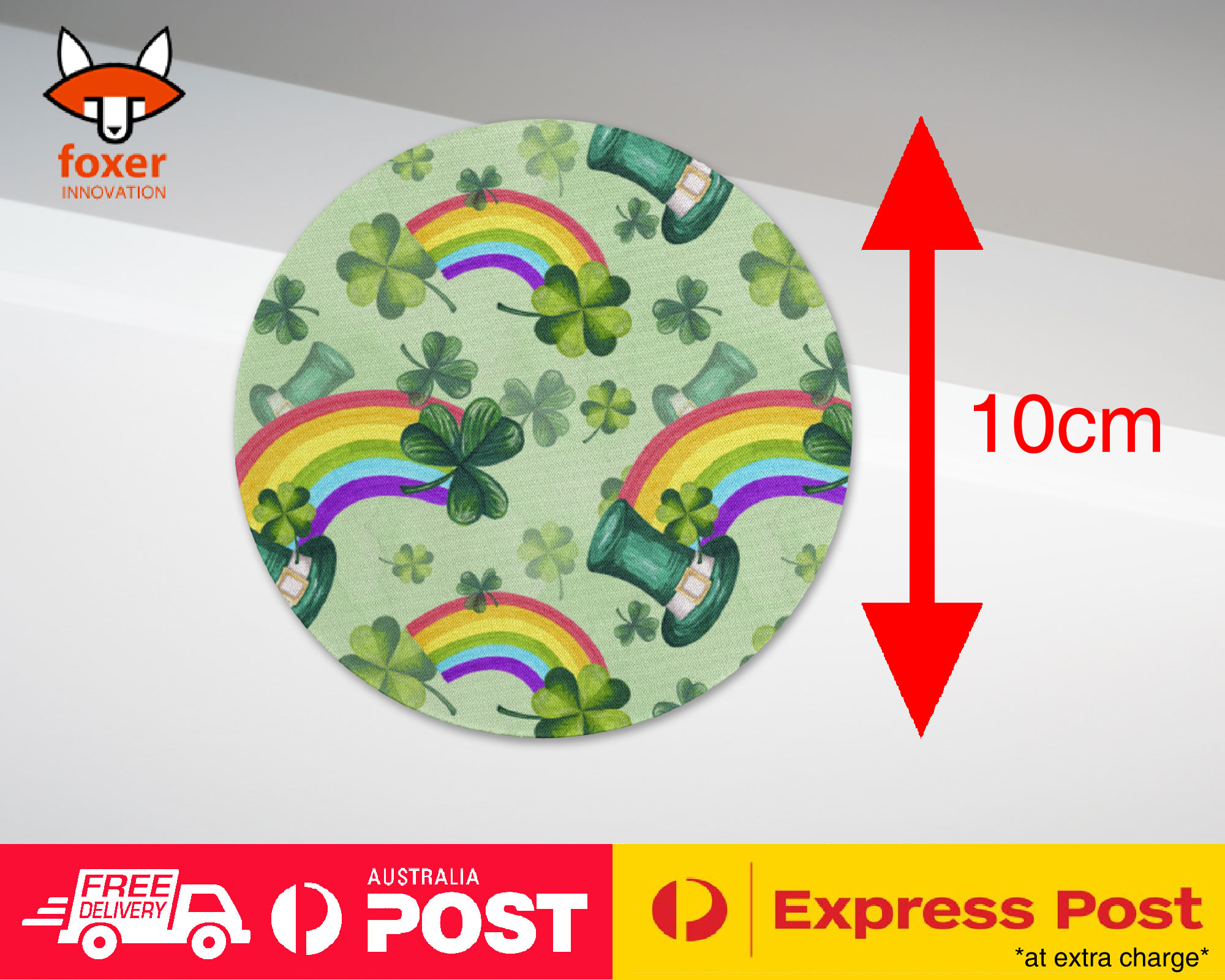 COASTER COFFEE DRINKING MAT|ST PATRICK CLOVER PATTERN 7