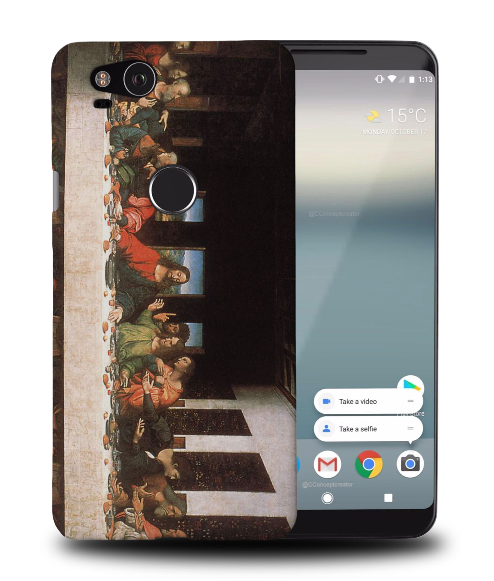 CASE COVER FOR GOOGLE PIXEL|THE LAST SUPPER ART BY DA VINCI - Imagen 9 de 11