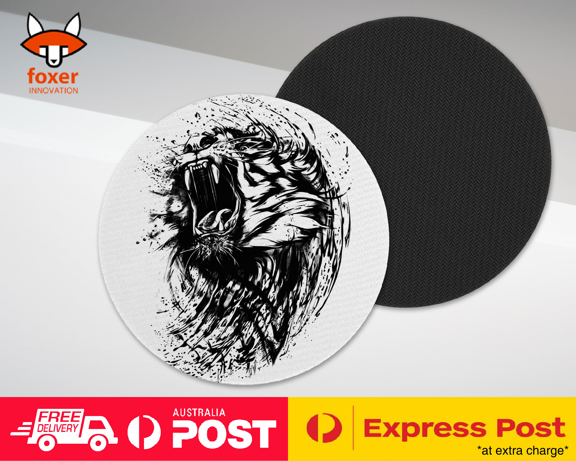 COASTER COFFEE DRINKING MAT|TIGER SKETCH DRAWING ART