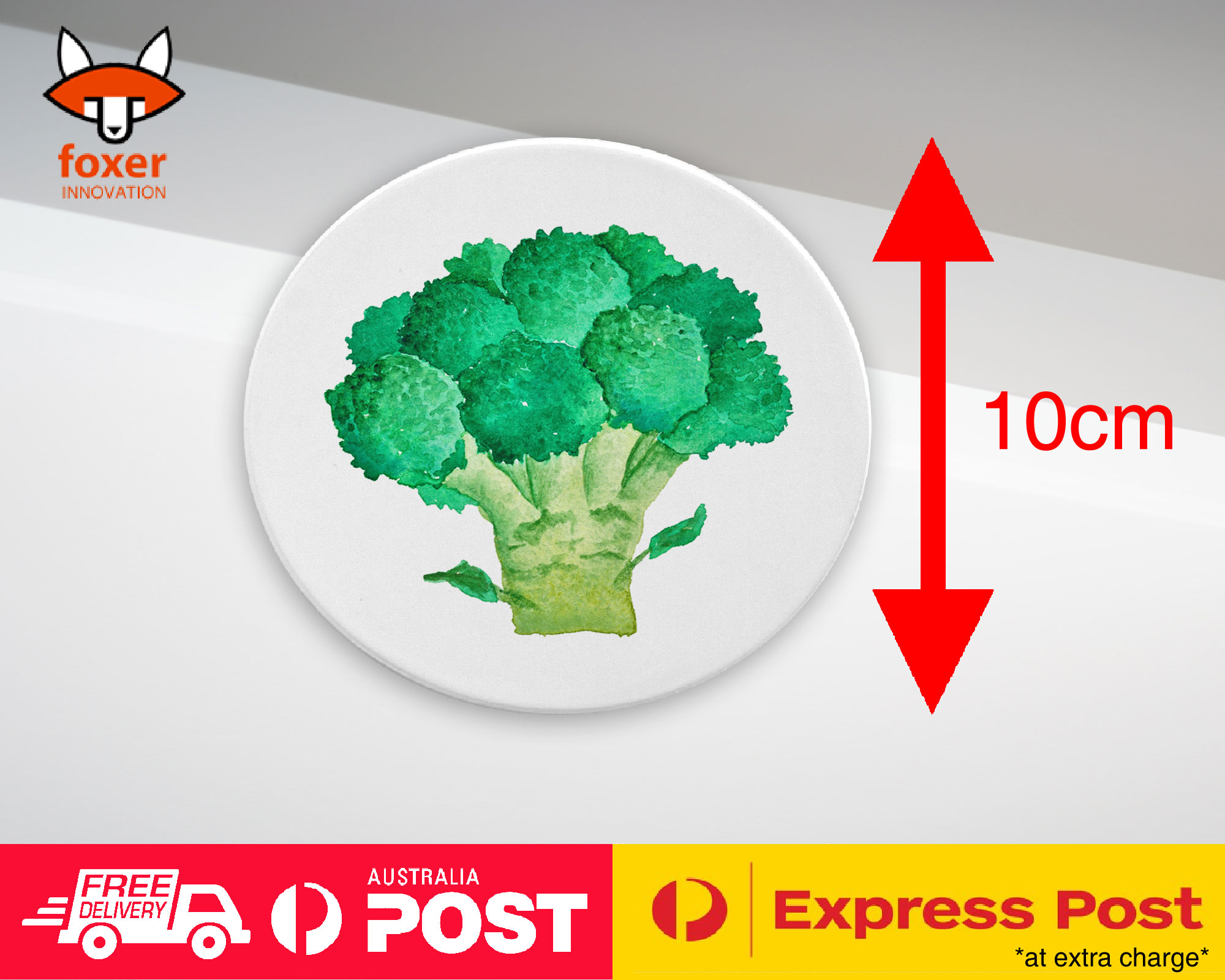 COASTER COFFEE DRINKING MAT|WATERCOLOR BROCCOLI VEGETABLE