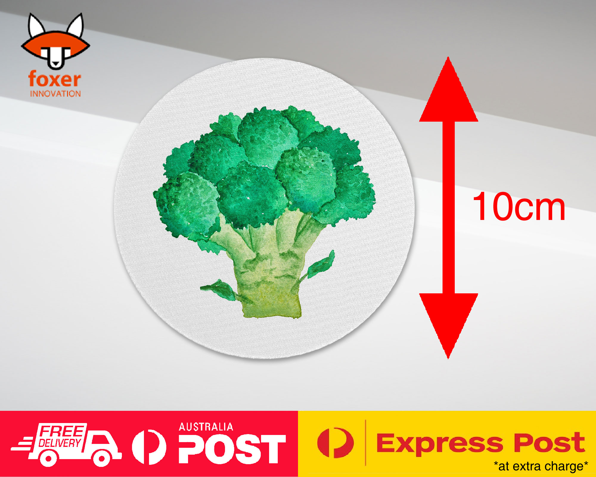 COASTER COFFEE DRINKING MAT|WATERCOLOR BROCCOLI VEGETABLE