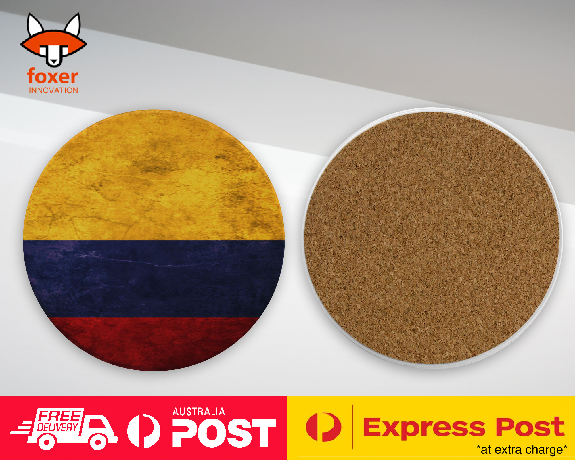 COASTER COFFEE DRINKING MAT|COLOMBIA COUNTRY FLAG 32