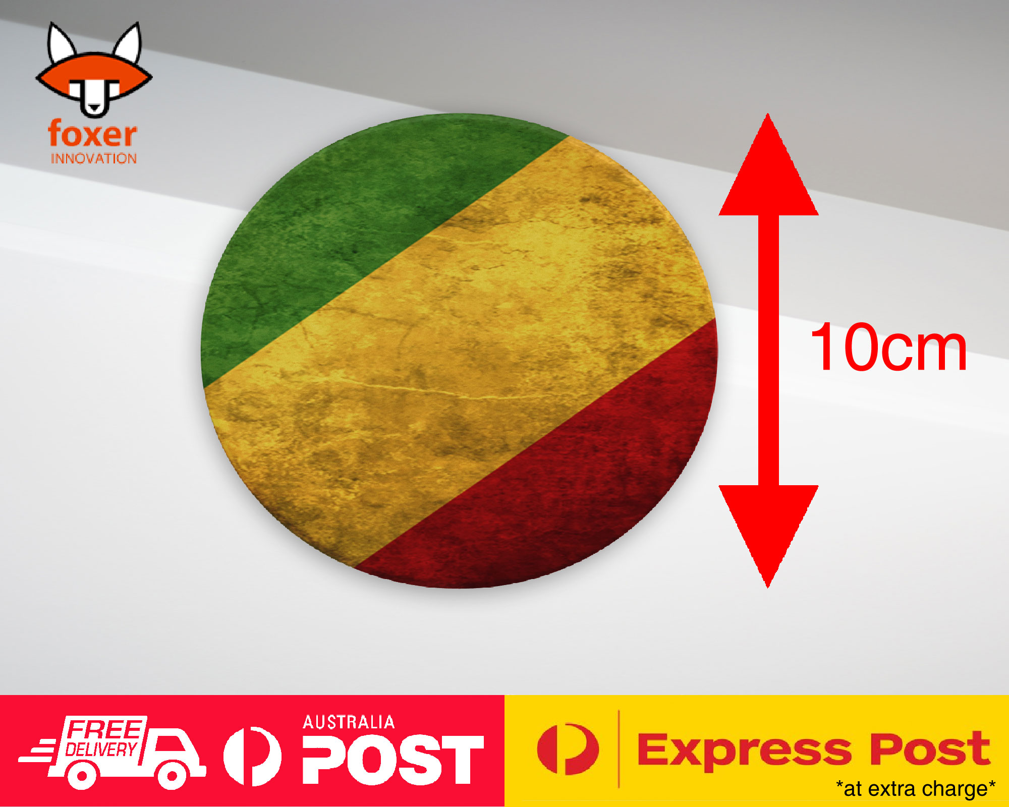 COASTER COFFEE DRINKING MAT|CONGO COUNTRY FLAG #2