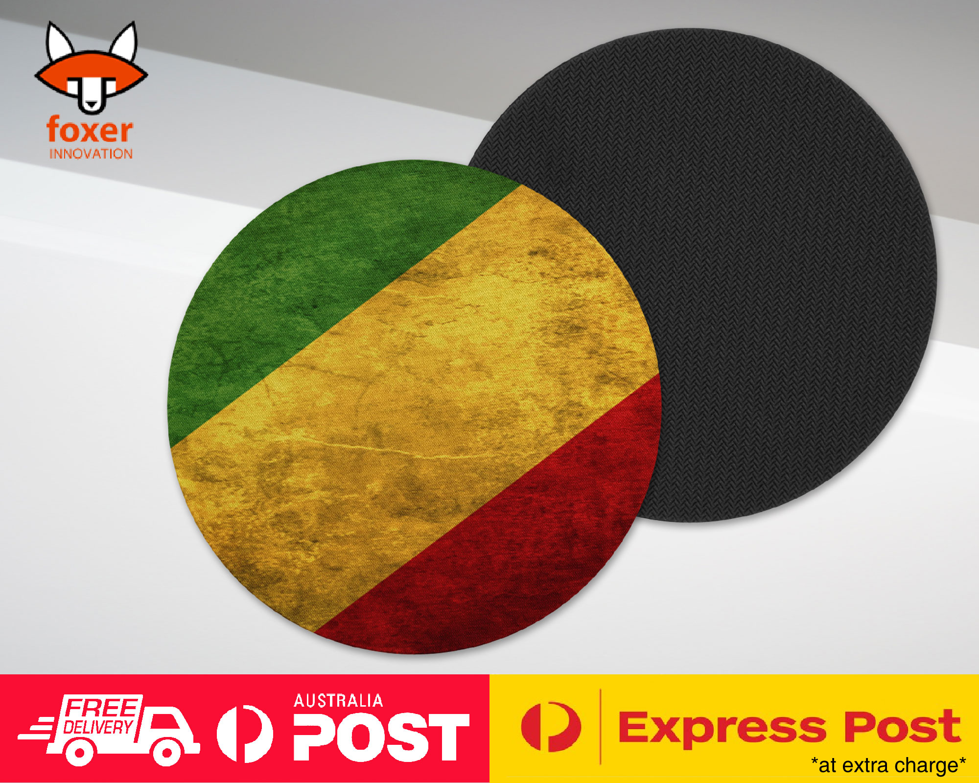 COASTER COFFEE DRINKING MAT|CONGO COUNTRY FLAG #2