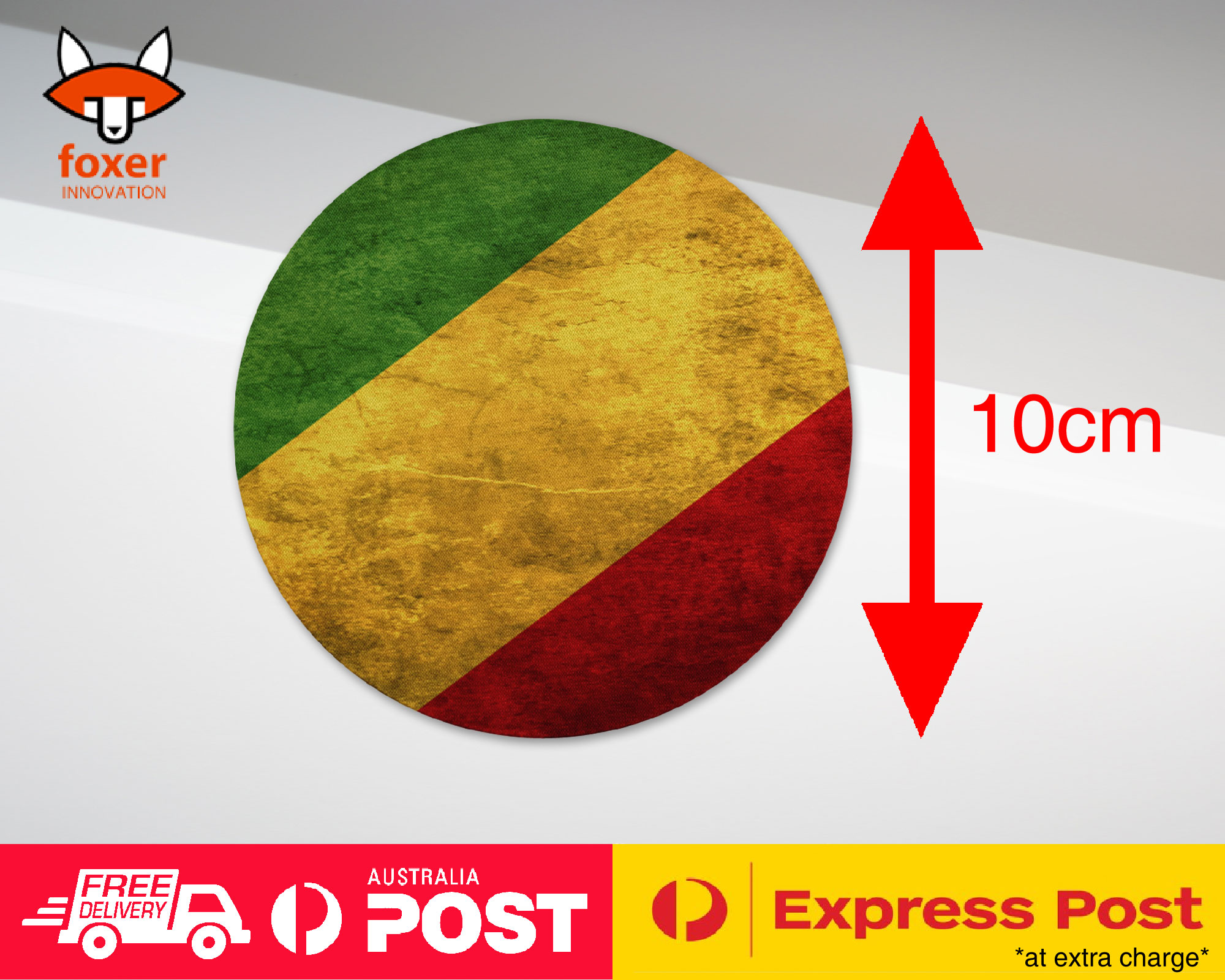 COASTER COFFEE DRINKING MAT|CONGO COUNTRY FLAG #2