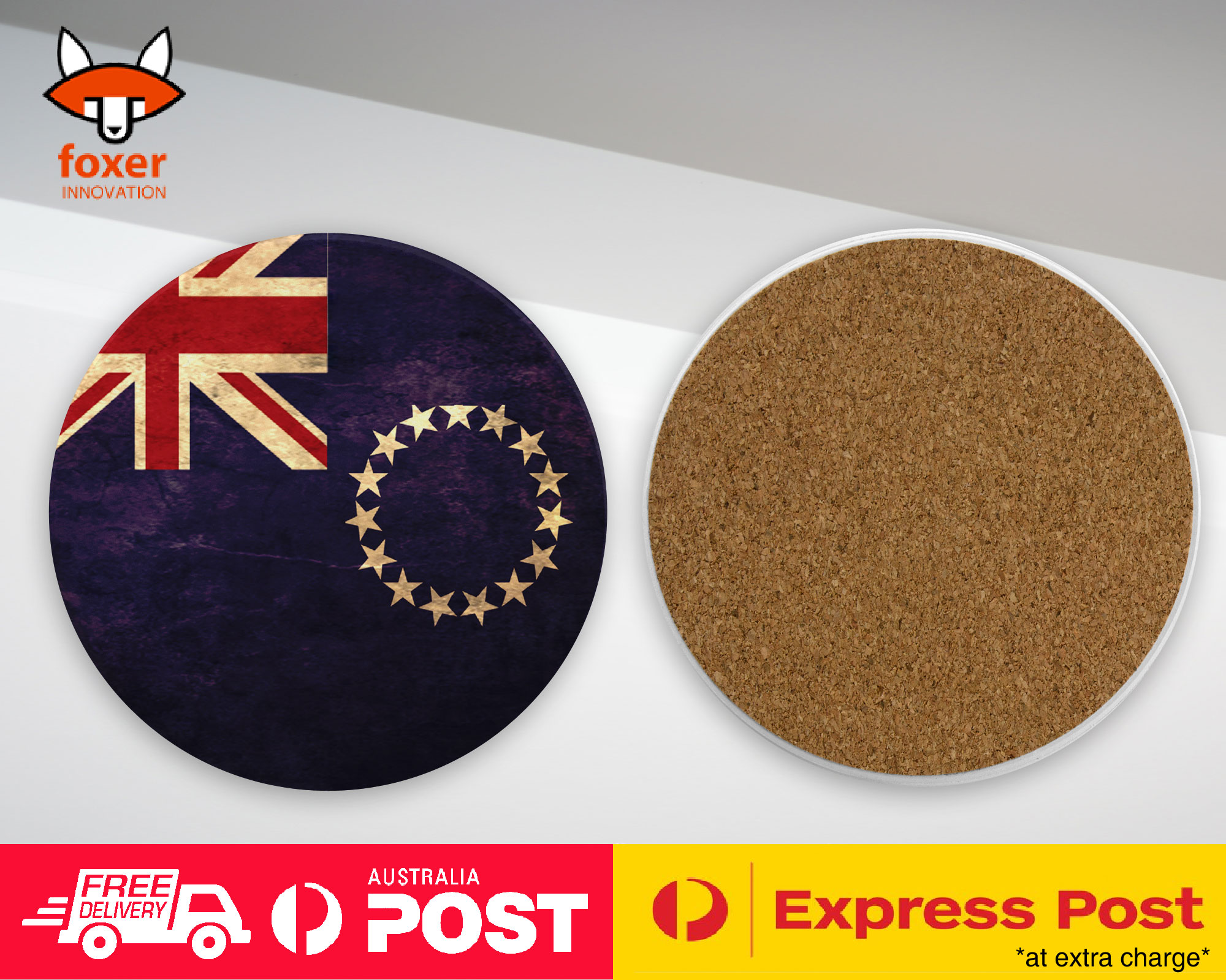 COASTER COFFEE DRINKING MAT|COOK ISLANDS COUNTRY FLAG