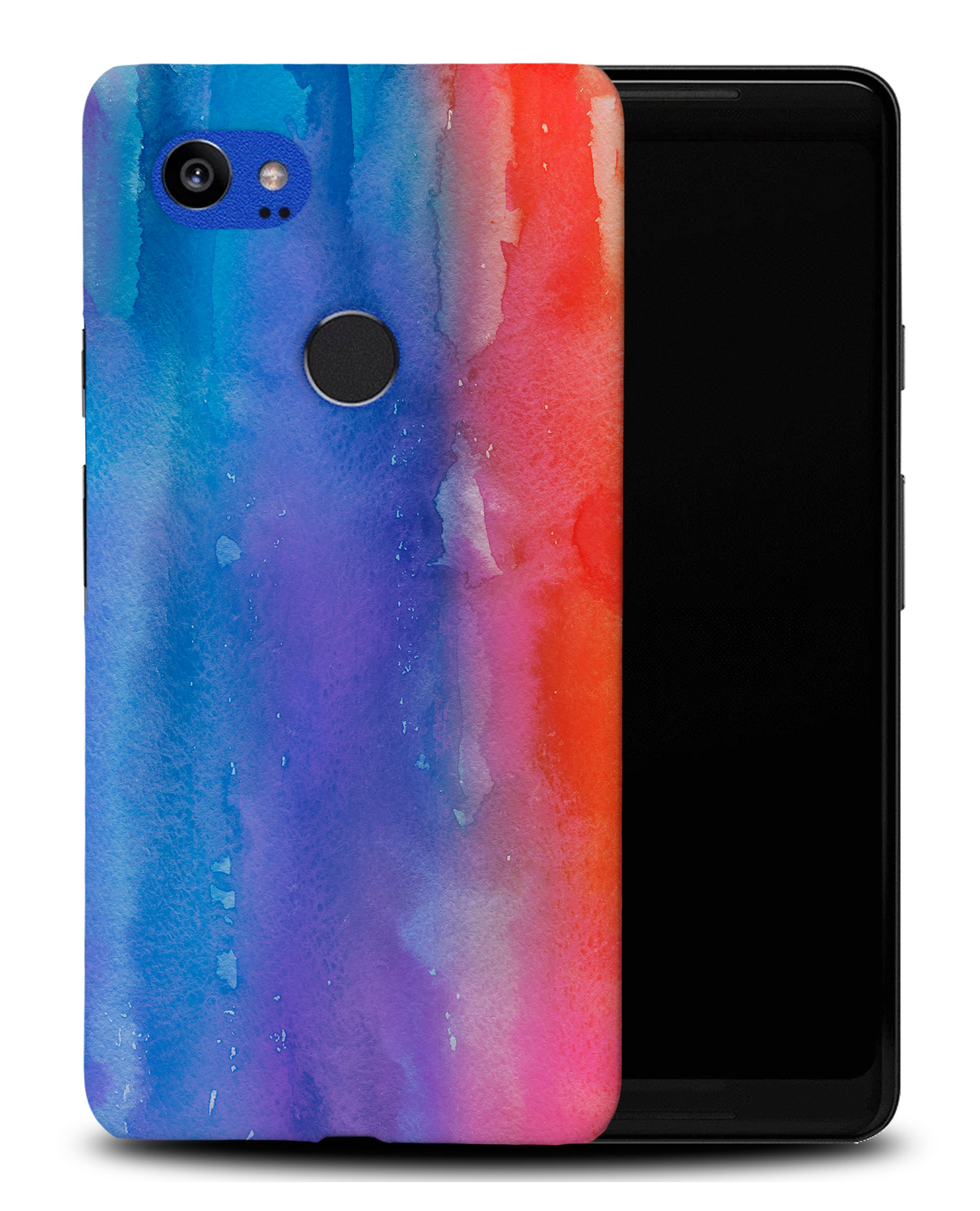 CASE COVER FOR GOOGLE PIXEL|RED BLUE WATERCOLOR 44 - 第 8/11 張圖片