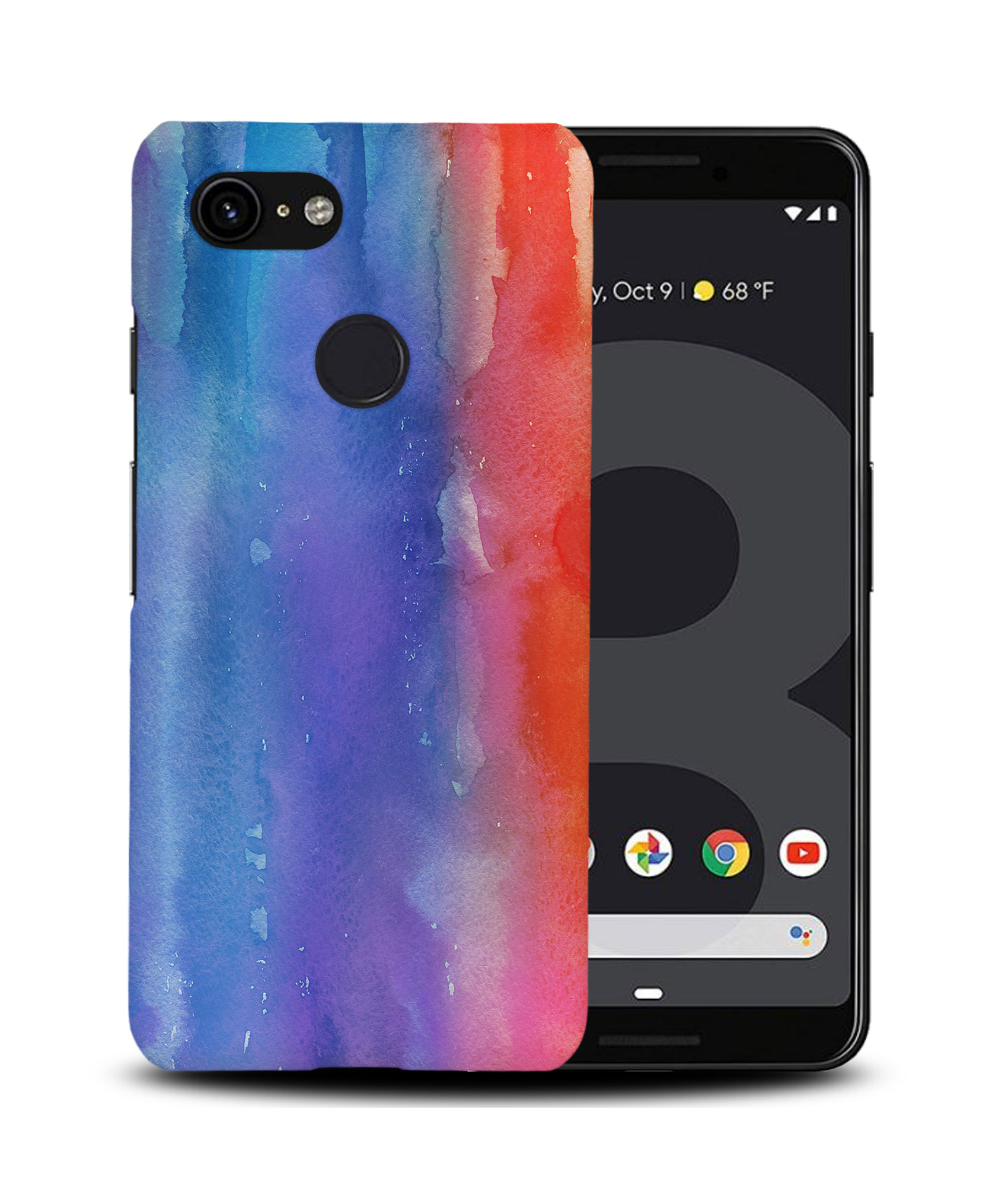 CASE COVER FOR GOOGLE PIXEL|RED BLUE WATERCOLOR 44 - 第 7/11 張圖片