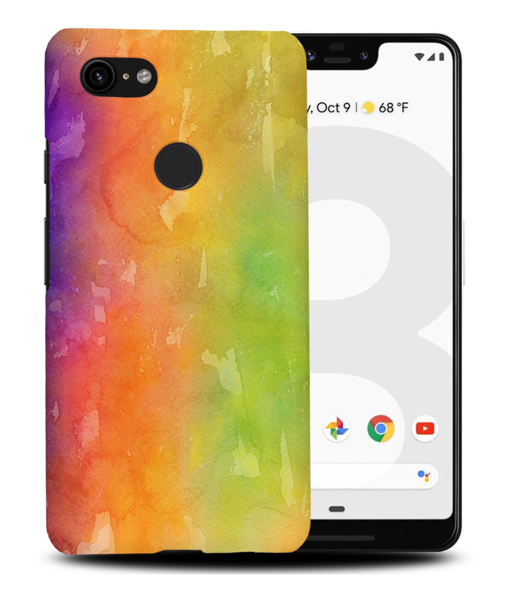 CASE COVER FOR GOOGLE PIXEL|GREEN ORANGE WATERCOLOR 51 - 第 6/11 張圖片