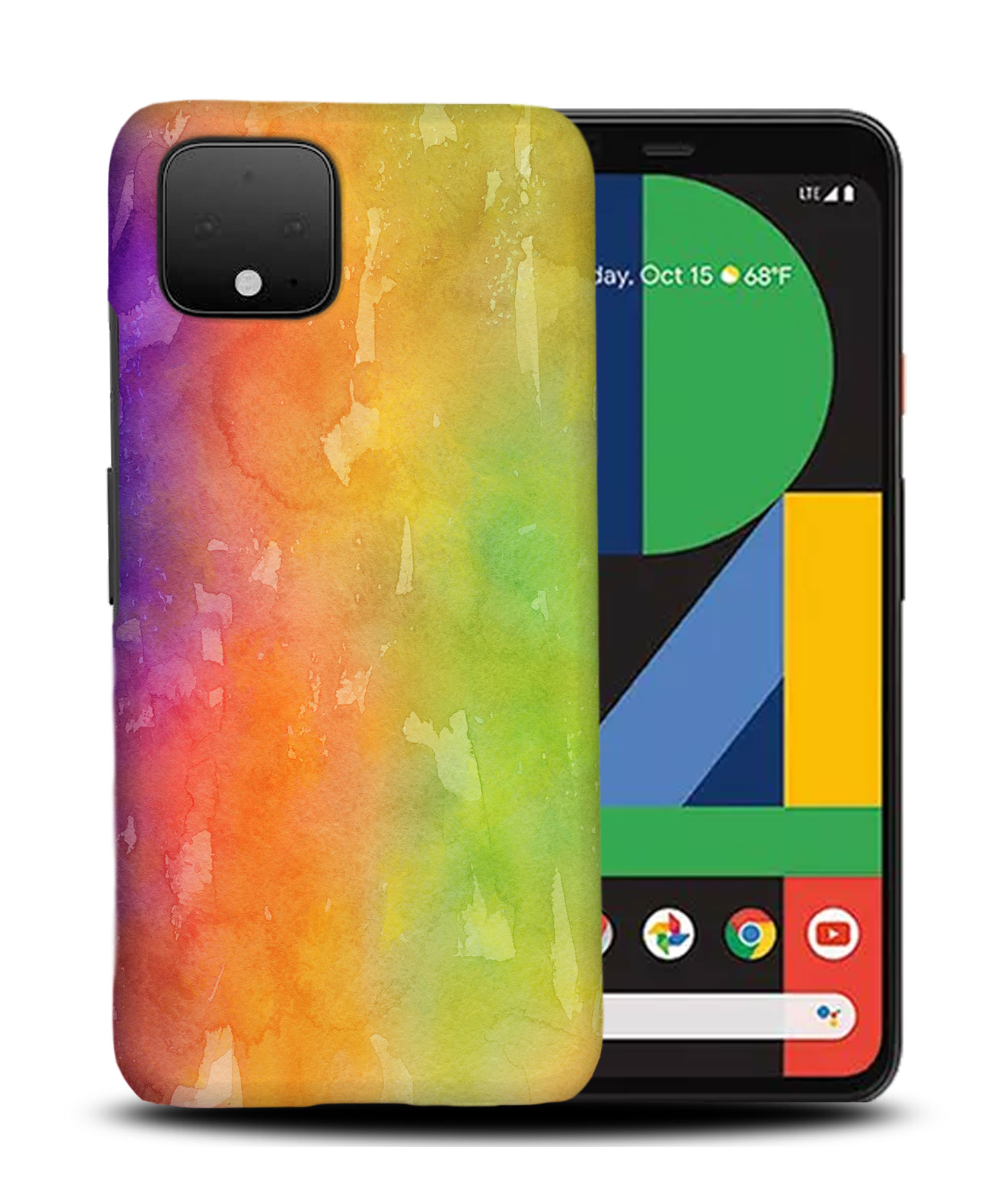 CASE COVER FOR GOOGLE PIXEL|GREEN ORANGE WATERCOLOR 51 - 第 5/11 張圖片