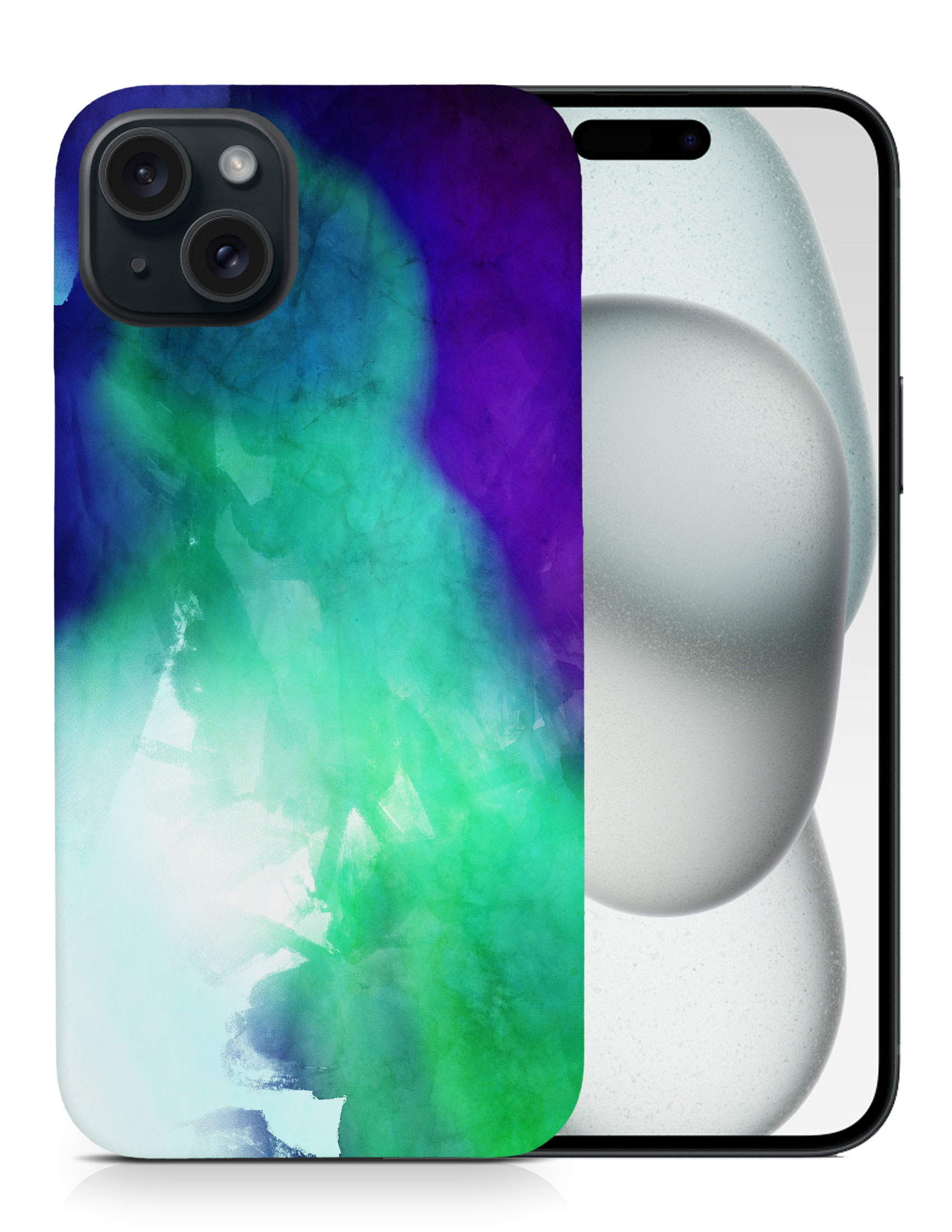 CASE COVER FOR APPLE IPHONE|PURPLE GREEN WATERCOLOR 71 - Picture 8 of 44