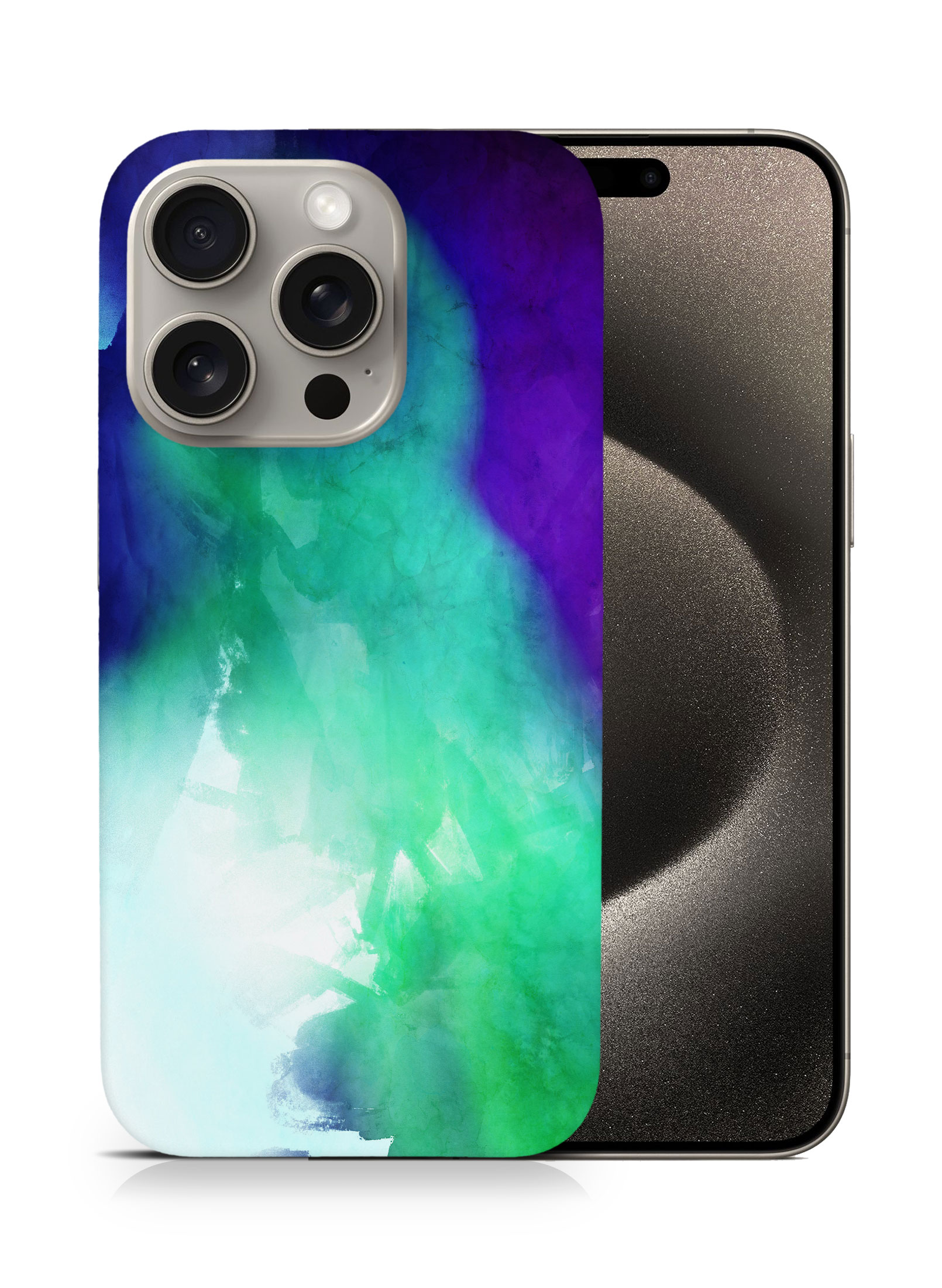 CASE COVER FOR APPLE IPHONE|PURPLE GREEN WATERCOLOR 71 - Picture 7 of 44