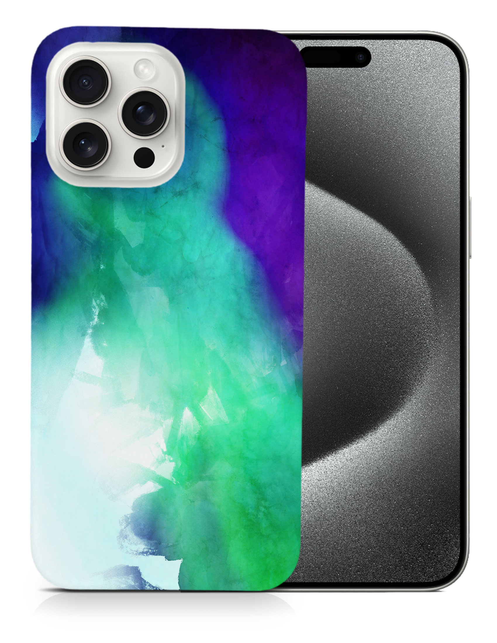 CASE COVER FOR APPLE IPHONE|PURPLE GREEN WATERCOLOR 71 - Picture 6 of 44