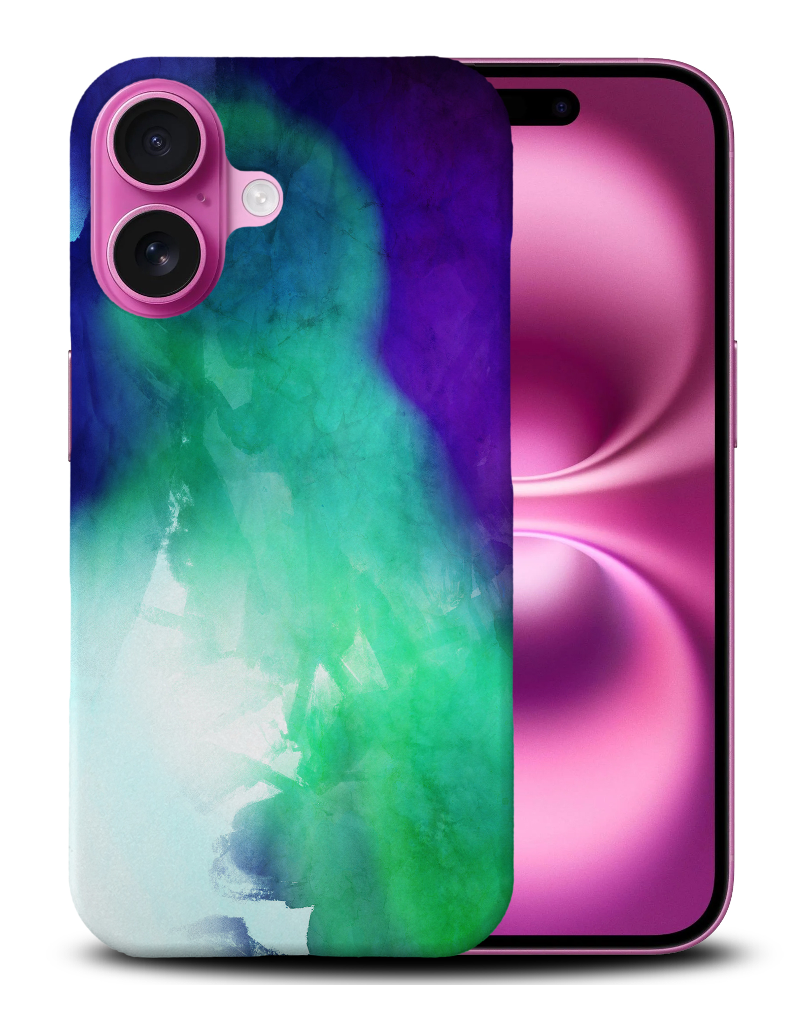 CASE COVER FOR APPLE IPHONE|PURPLE GREEN WATERCOLOR 71 - Picture 5 of 44