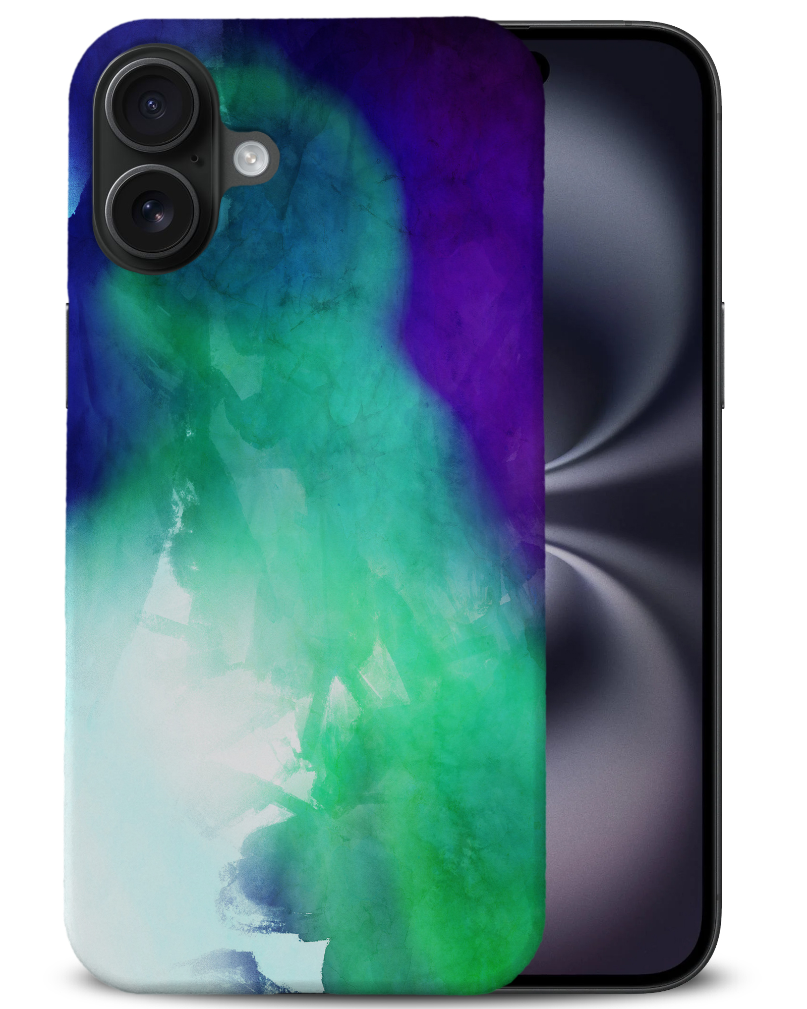 CASE COVER FOR APPLE IPHONE|PURPLE GREEN WATERCOLOR 71 - Picture 4 of 44