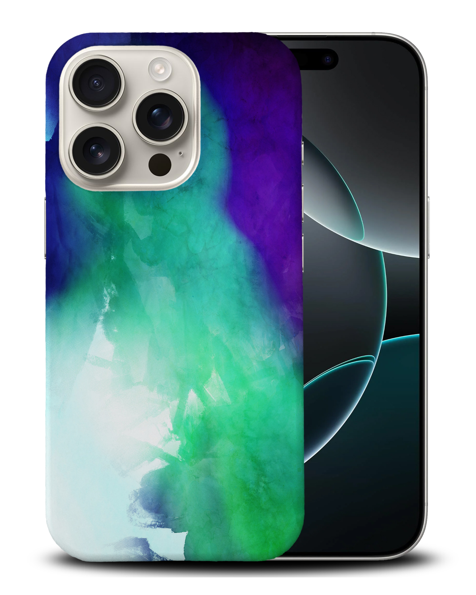 CASE COVER FOR APPLE IPHONE|PURPLE GREEN WATERCOLOR 71 - Picture 3 of 44