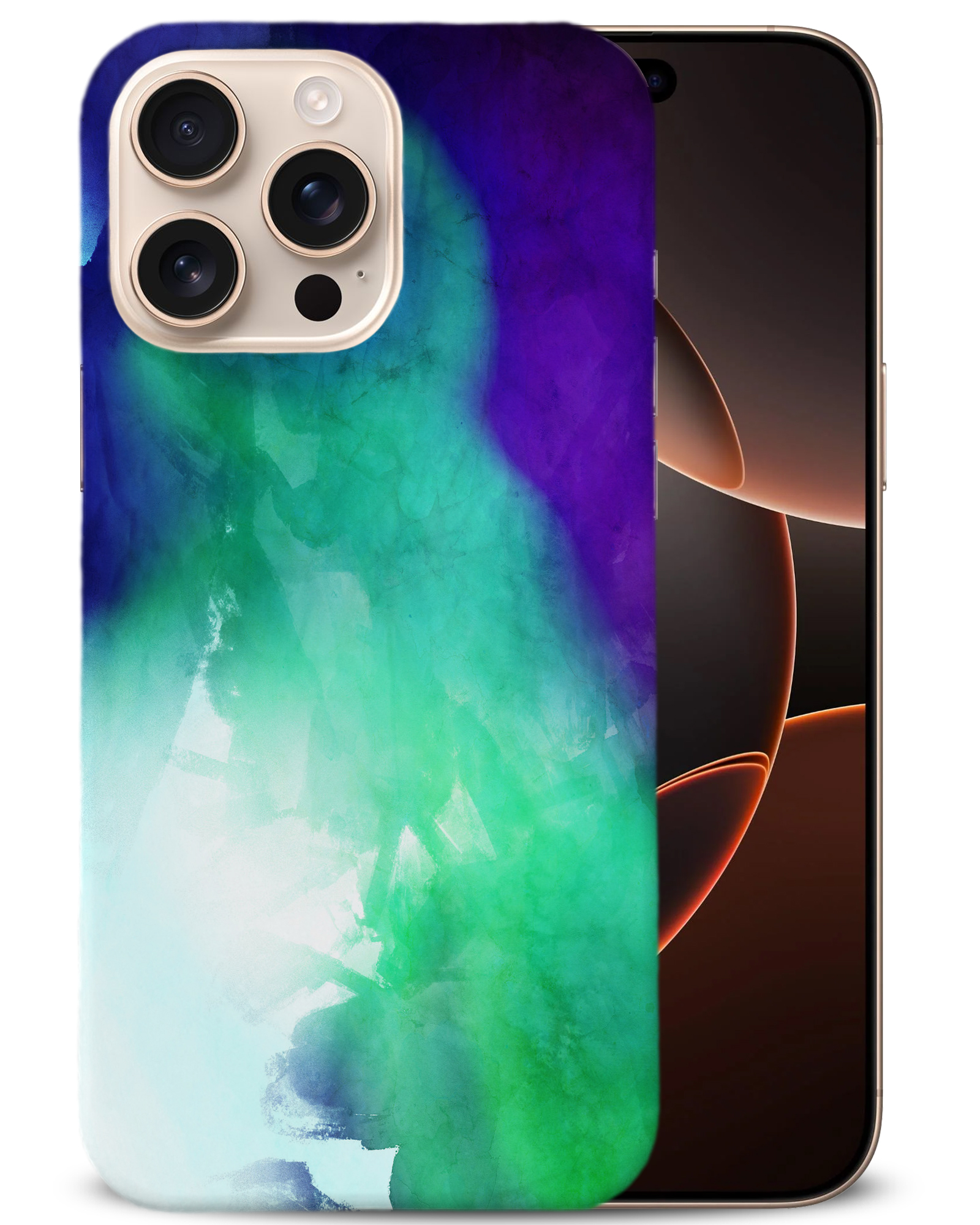 CASE COVER FOR APPLE IPHONE|PURPLE GREEN WATERCOLOR 71 - Picture 2 of 44