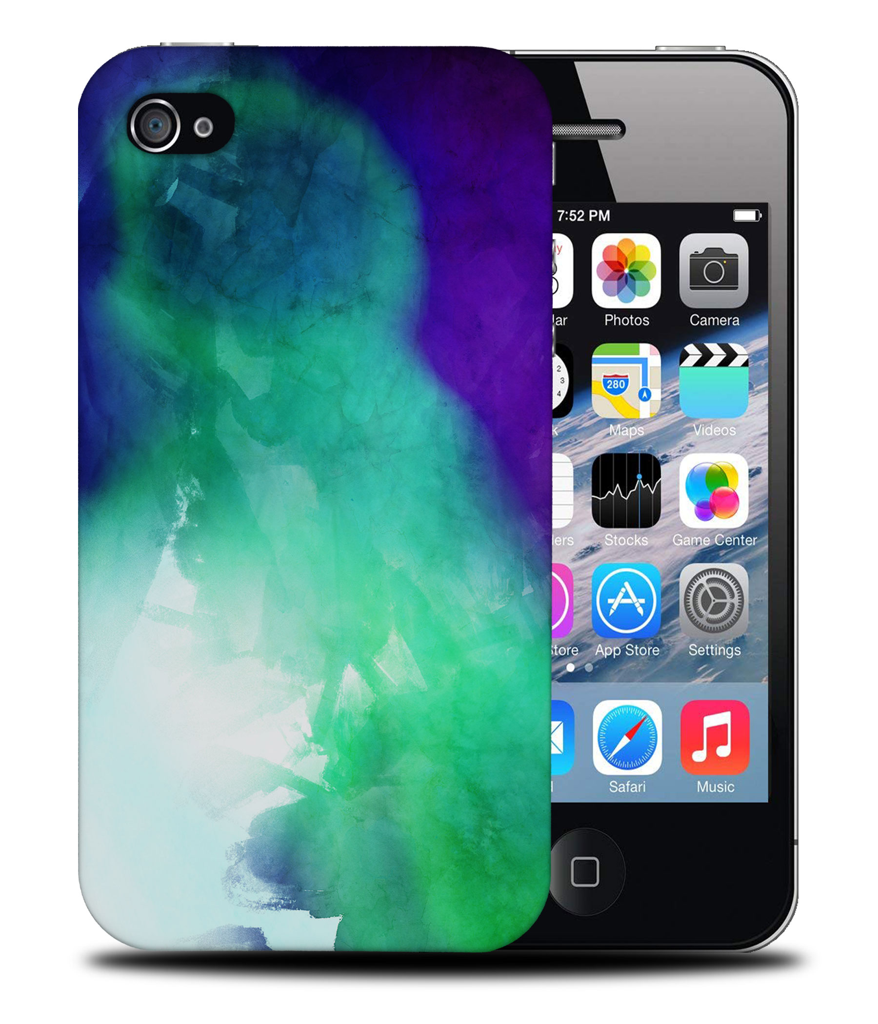 CASE COVER FOR APPLE IPHONE|PURPLE GREEN WATERCOLOR 71 - Picture 40 of 44