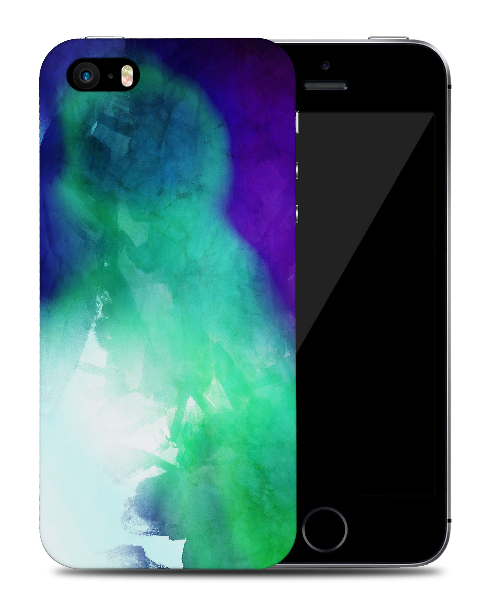 CASE COVER FOR APPLE IPHONE|PURPLE GREEN WATERCOLOR 71 - Picture 38 of 44