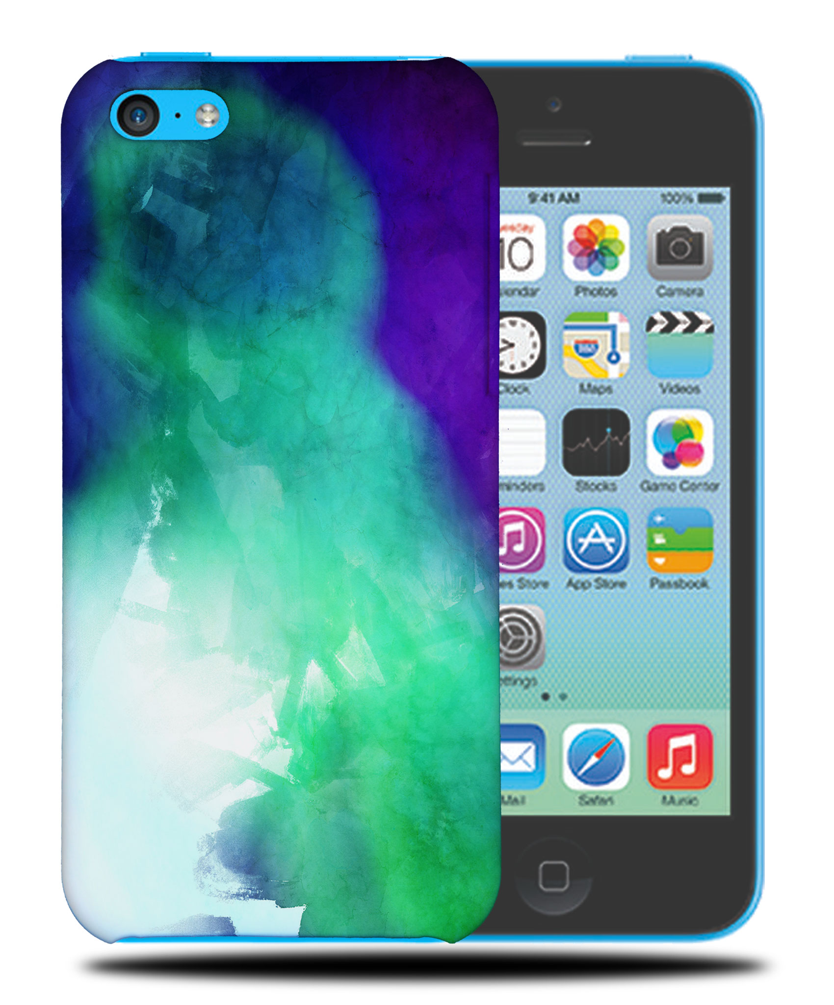 CASE COVER FOR APPLE IPHONE|PURPLE GREEN WATERCOLOR 71 - Picture 37 of 44