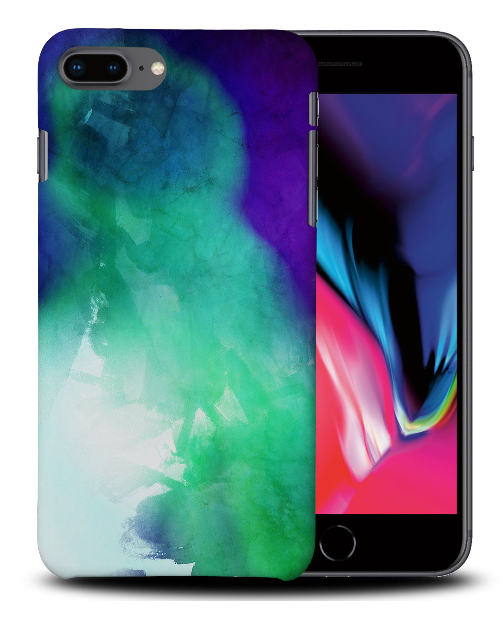 CASE COVER FOR APPLE IPHONE|PURPLE GREEN WATERCOLOR 71 - Picture 29 of 44