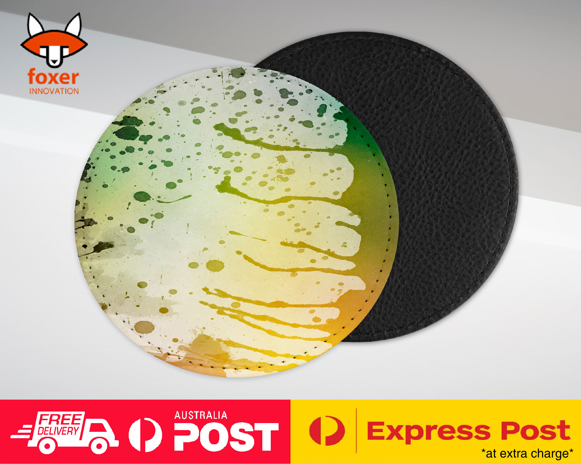COASTER COFFEE DRINKING MAT|GREEN WATERCOLOR 91