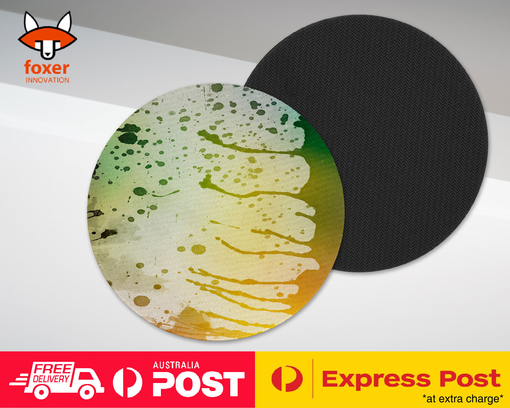 COASTER COFFEE DRINKING MAT|GREEN WATERCOLOR 91