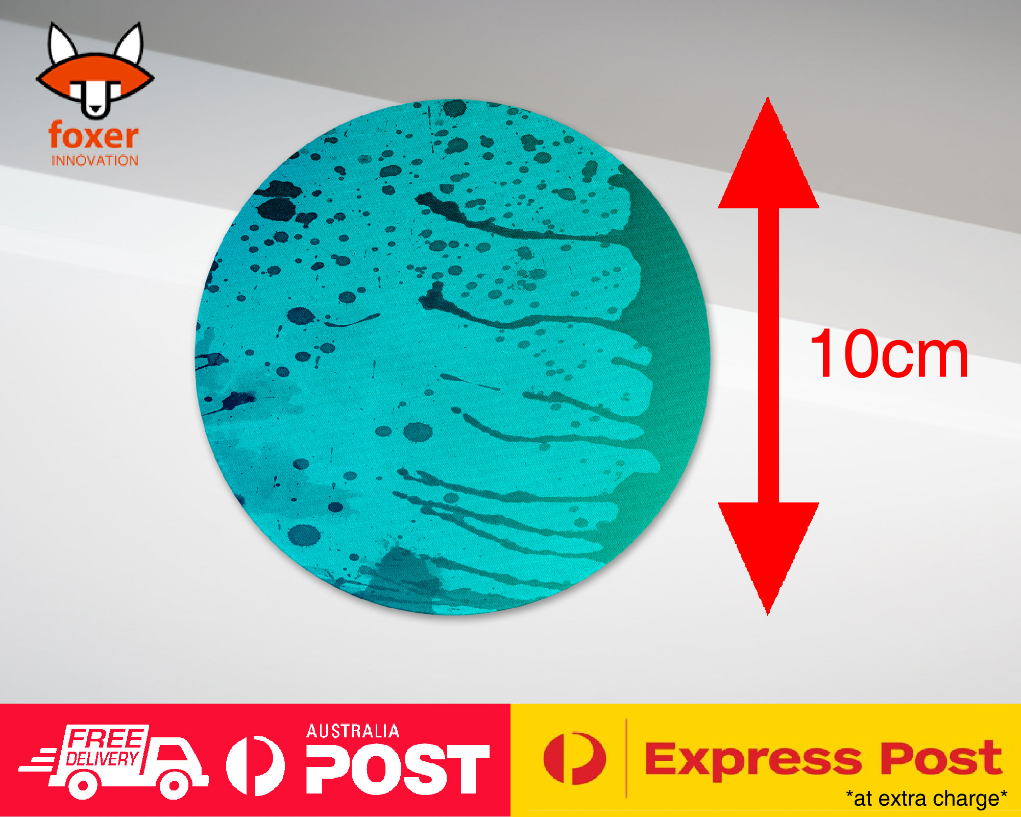 COASTER COFFEE DRINKING MAT|BLUE TEAL WATERCOLOR 92 - Foto 4 di 21