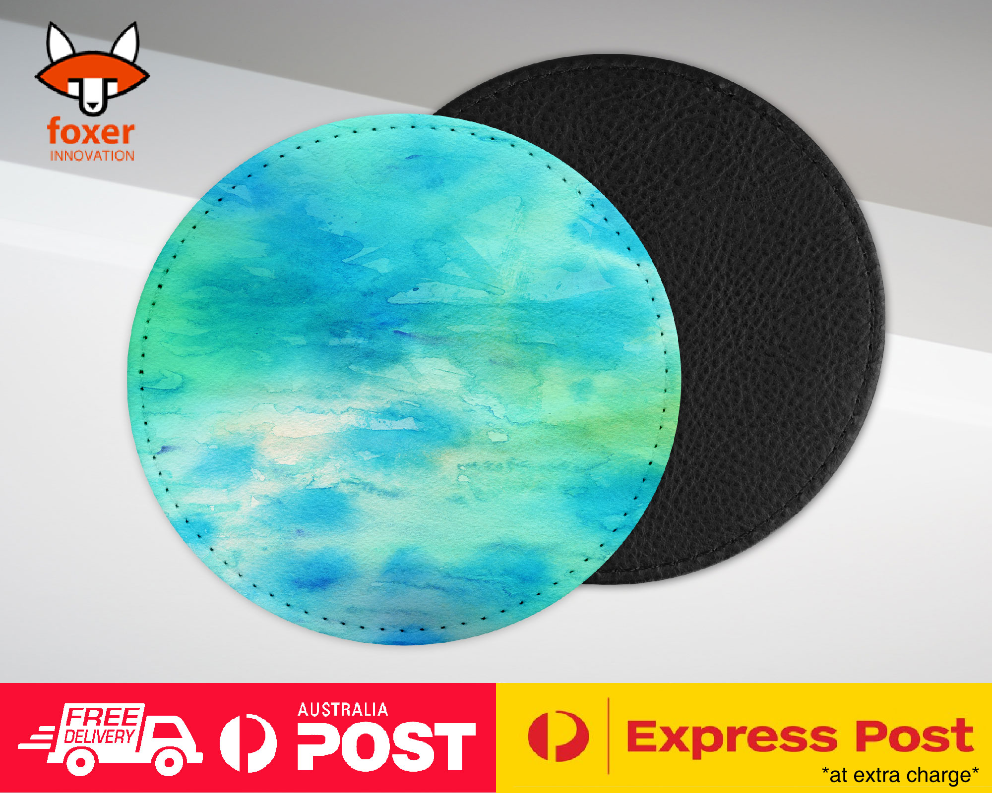 COASTER COFFEE DRINKING MAT|LIGHT BLUE WATERCOLOR 106 - Picture 5 of 21