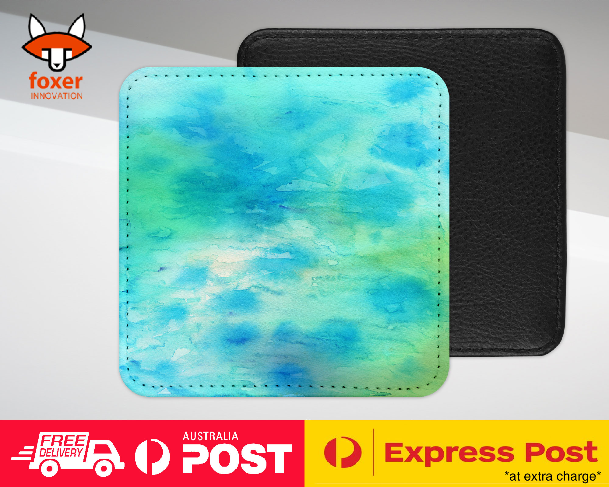 COASTER COFFEE DRINKING MAT|LIGHT BLUE WATERCOLOR 106 - Picture 15 of 21