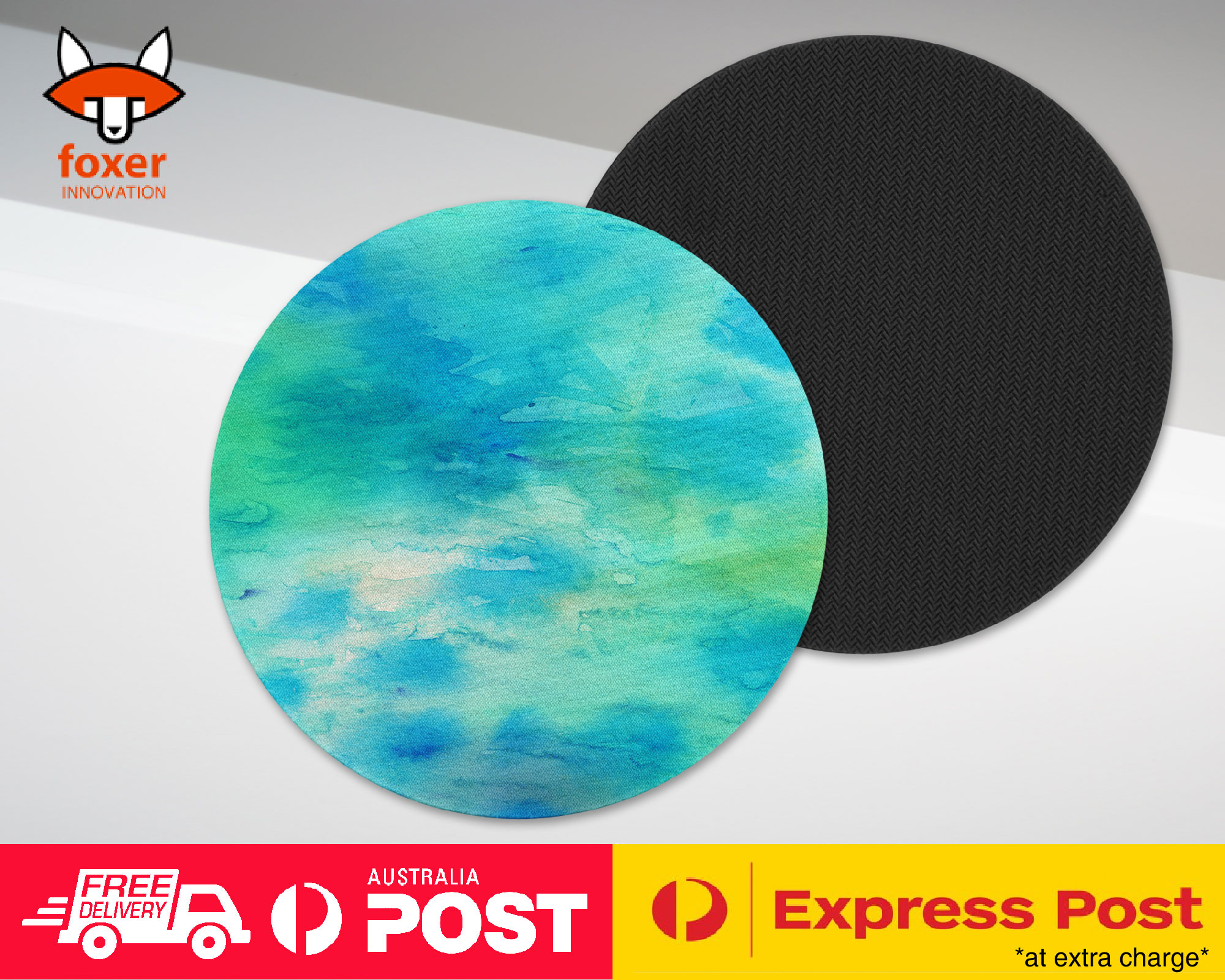 COASTER COFFEE DRINKING MAT|LIGHT BLUE WATERCOLOR 106 - Picture 2 of 21