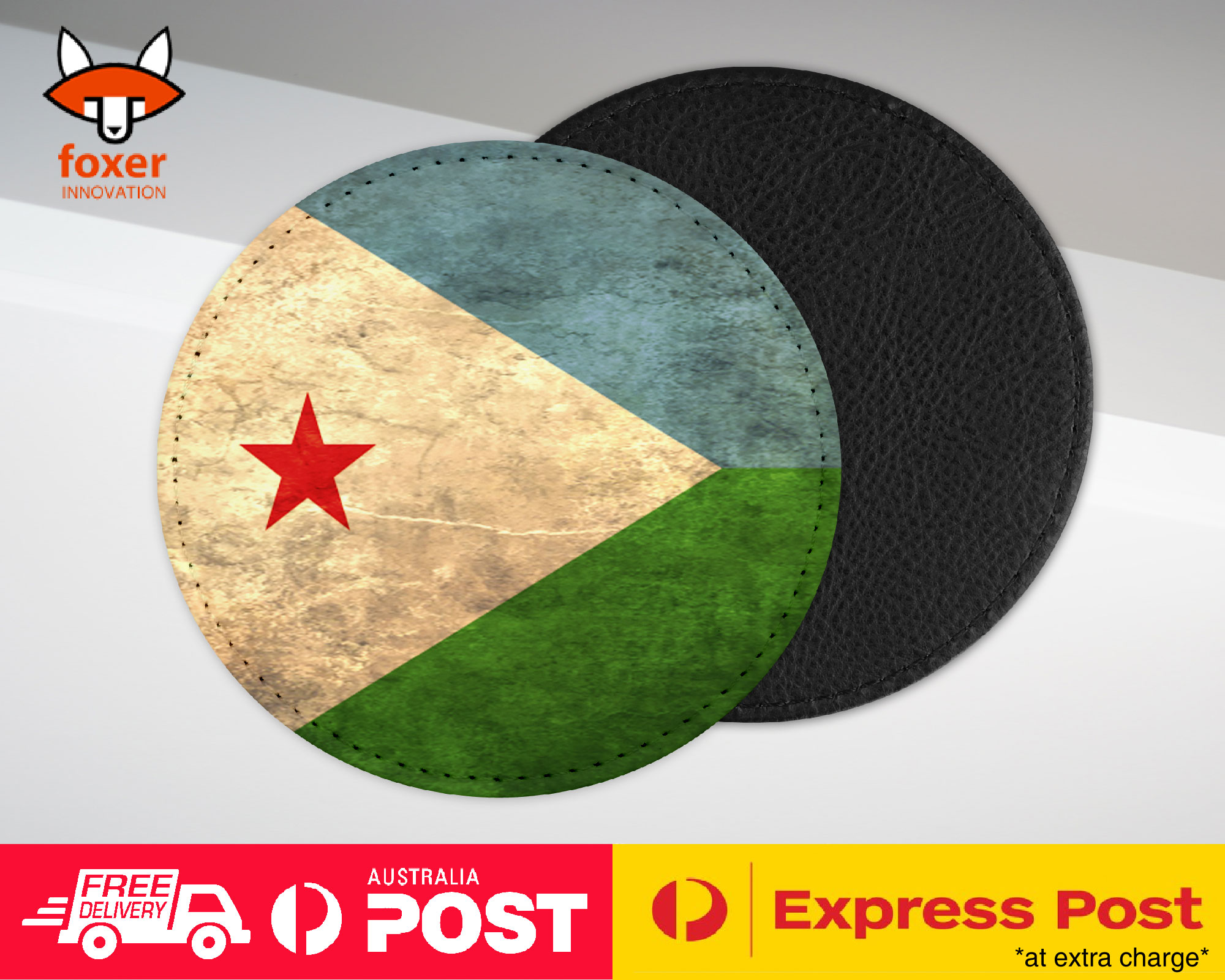 COASTER COFFEE DRINKING MAT|DJIBOUTI COUNTRY FLAG 40